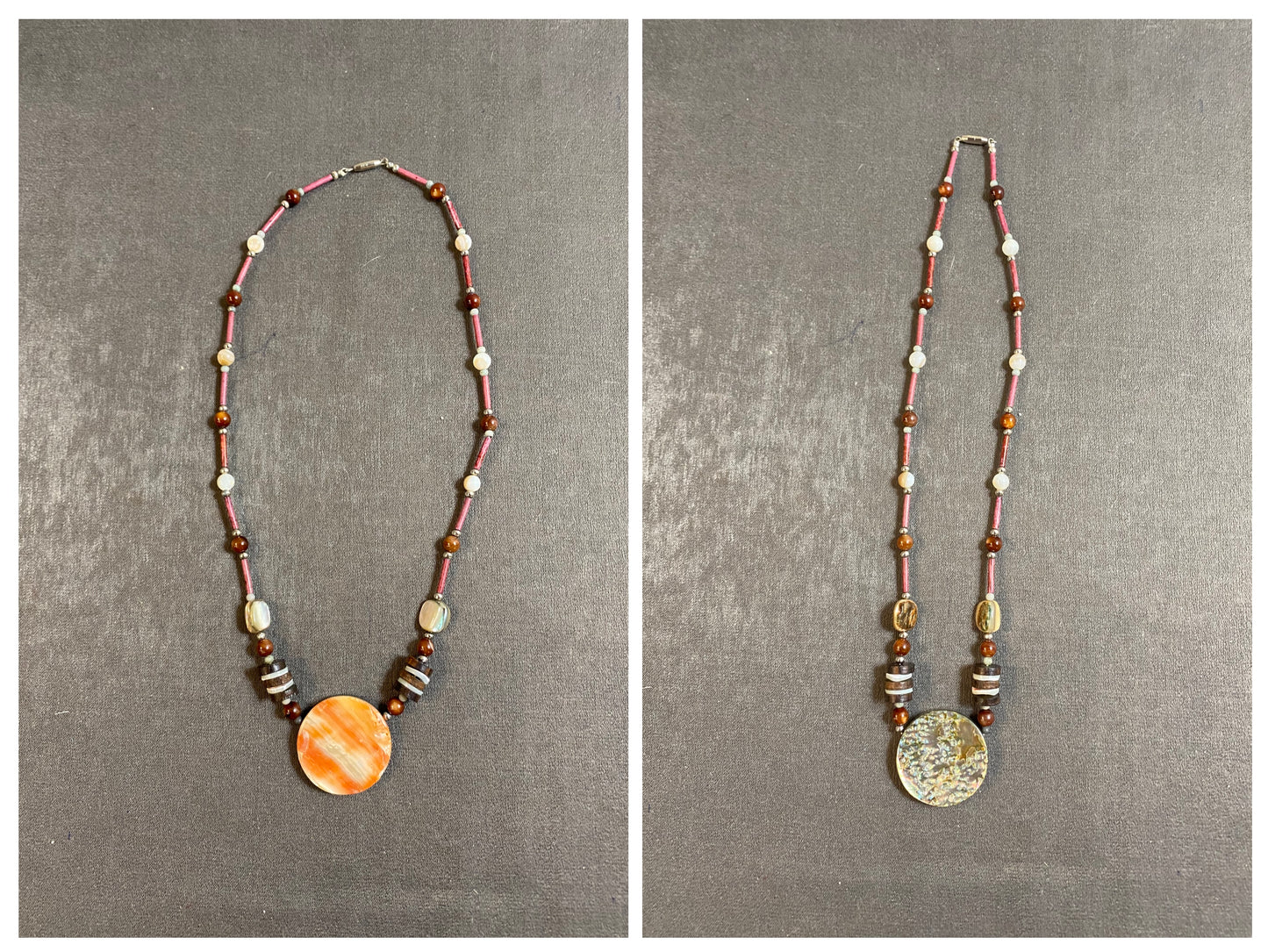 Shell Bead Necklace - Pink
