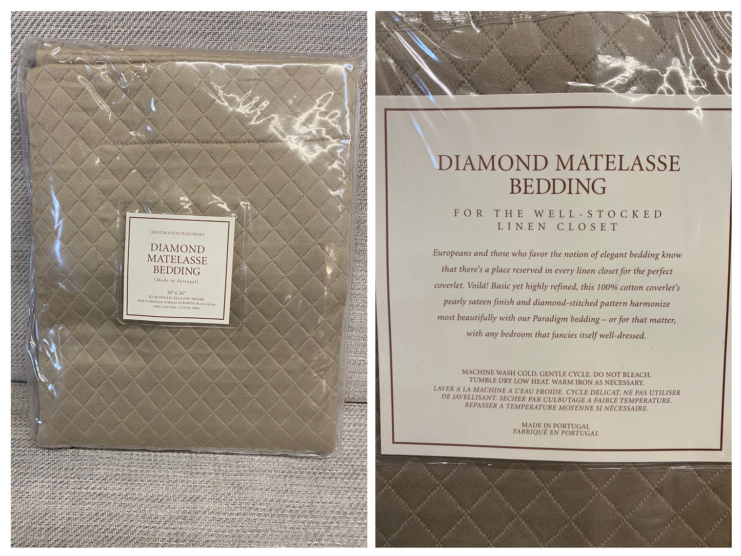 NEW! Restoration Hardware Euro Sham