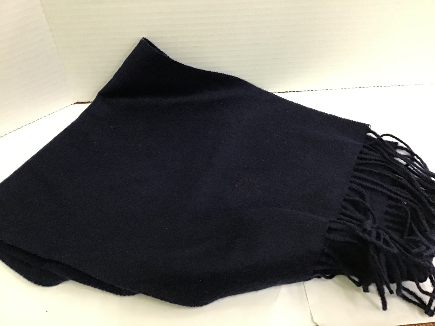 Navy Blue Wool Scarf (Mens)