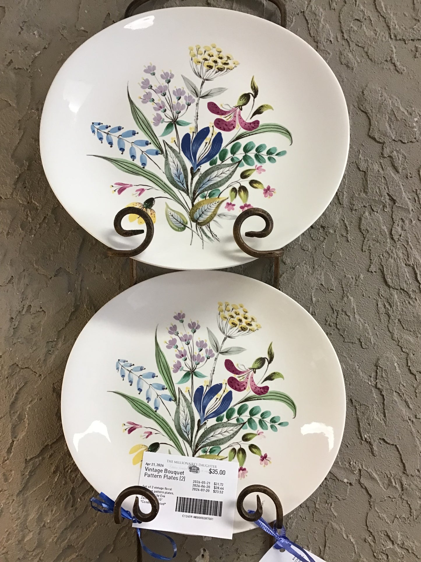 Vintage Bouquet Pattern Plates (2)
