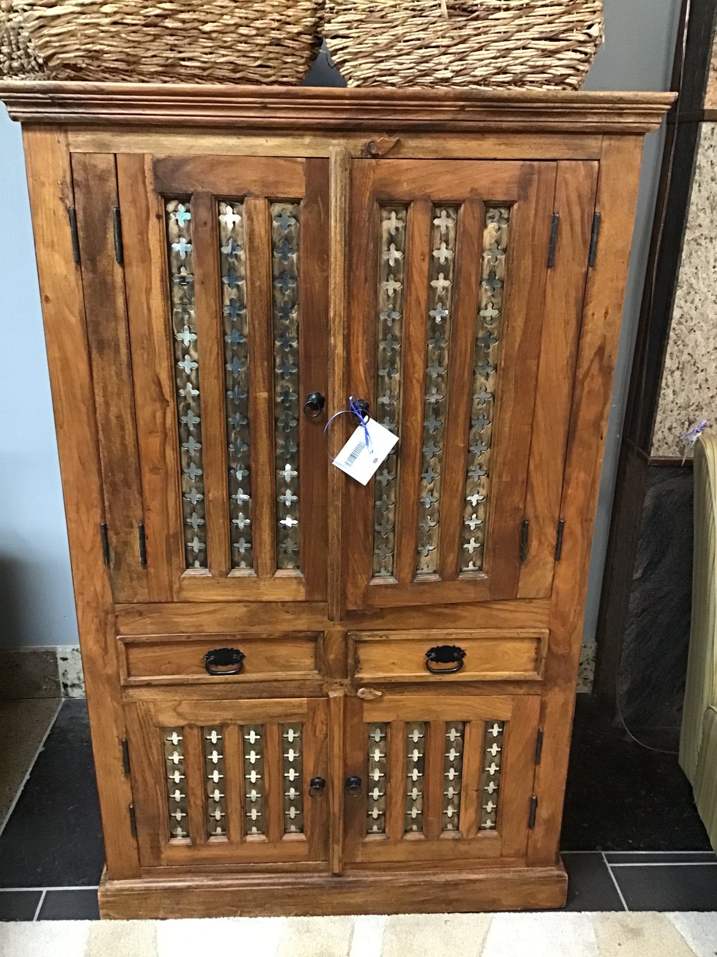 Antique 'Sagwan' Indian Teak Cabinet
