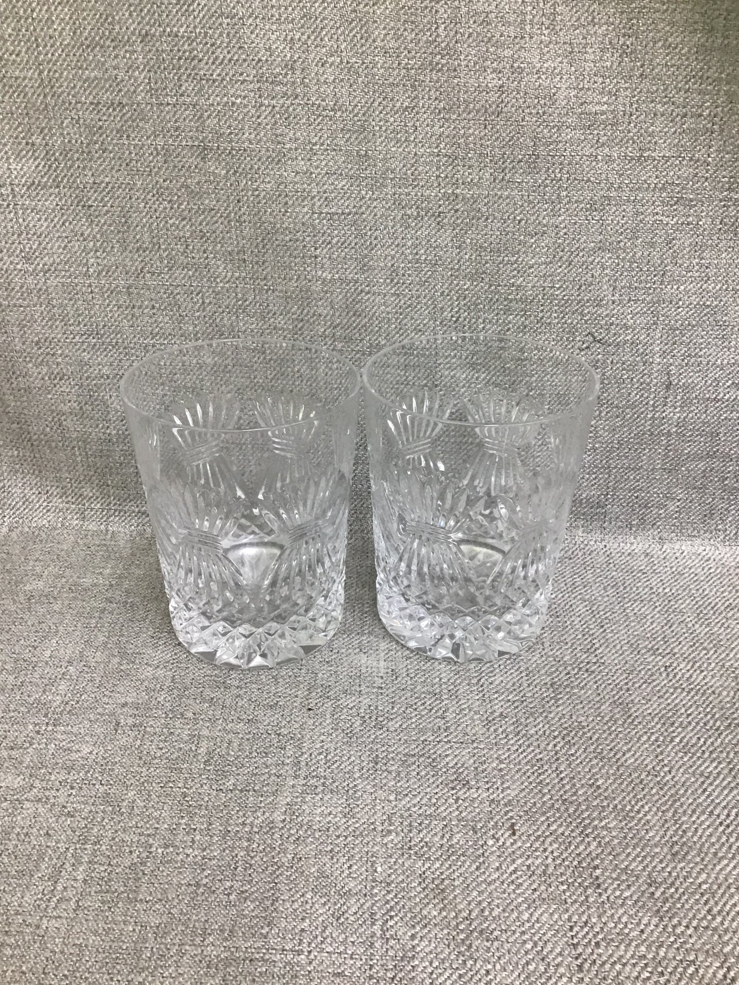 Set of 2 Waterford Double Old Fashion Glasses