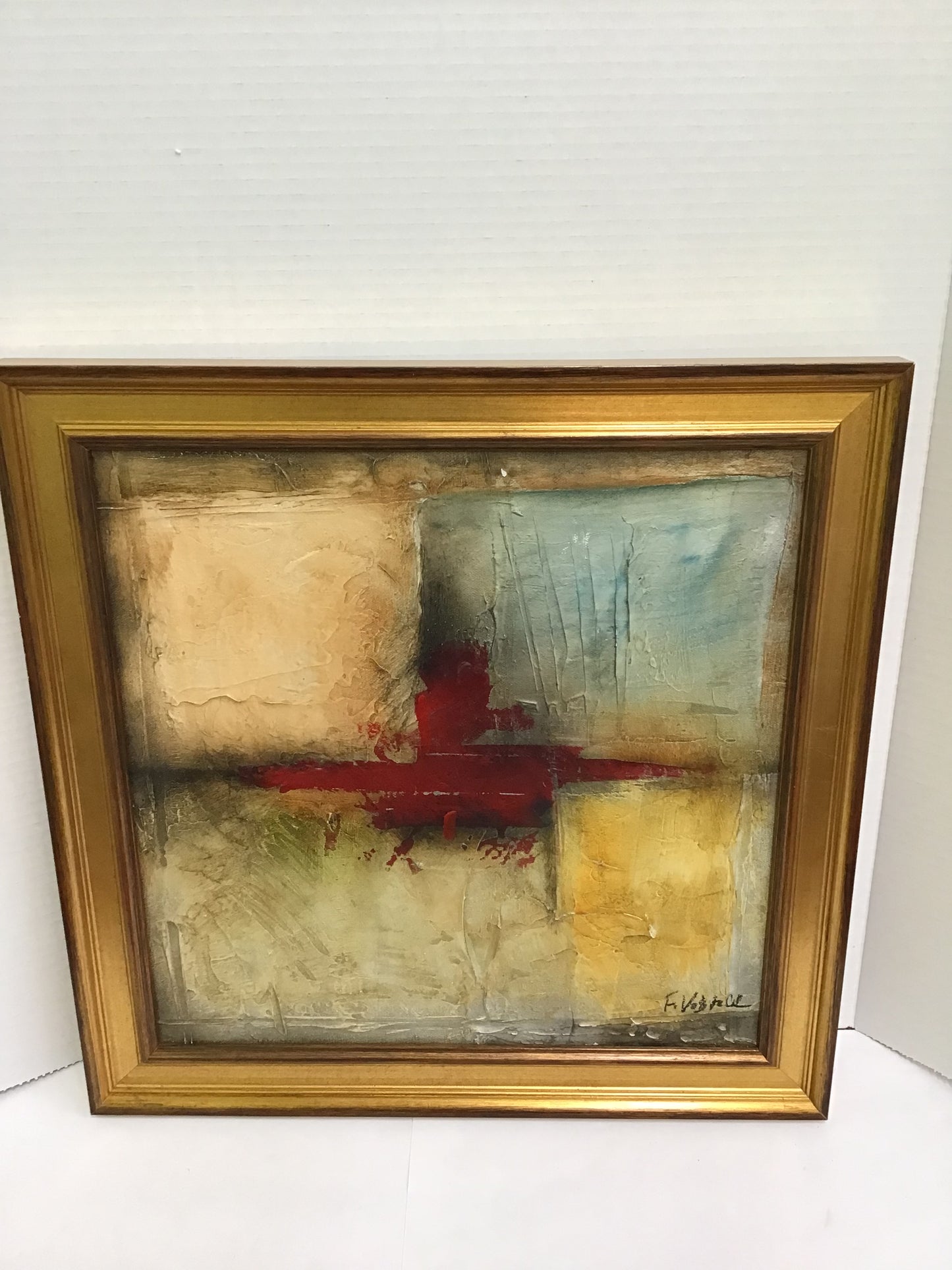 Signed Frank Vostell Abstract Art