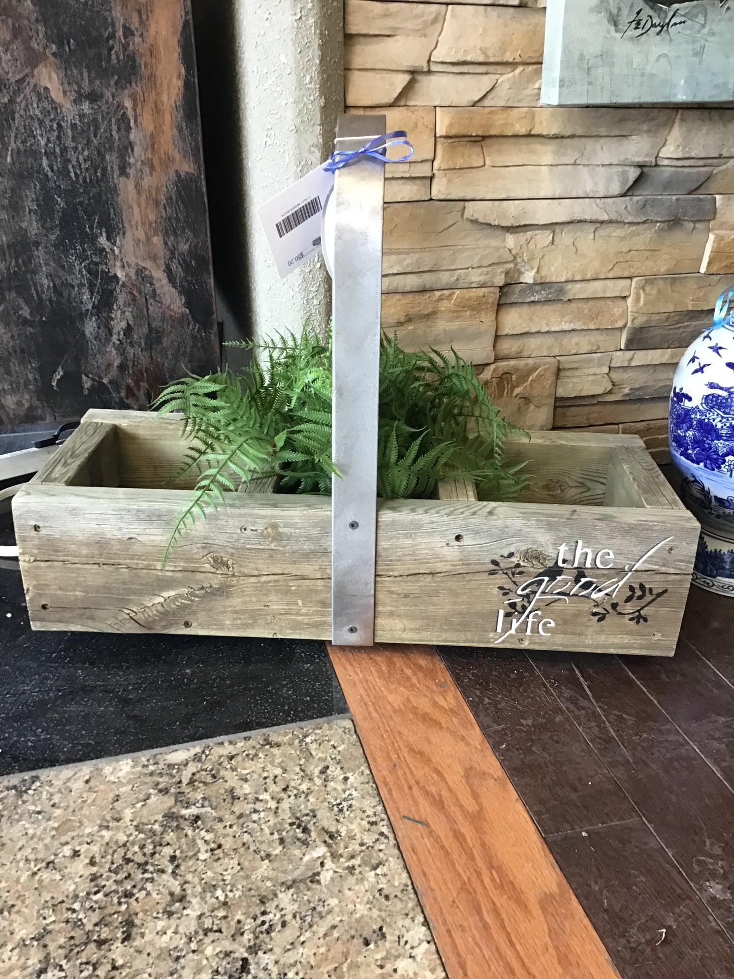 NEW! Wood Basket- The Good Life