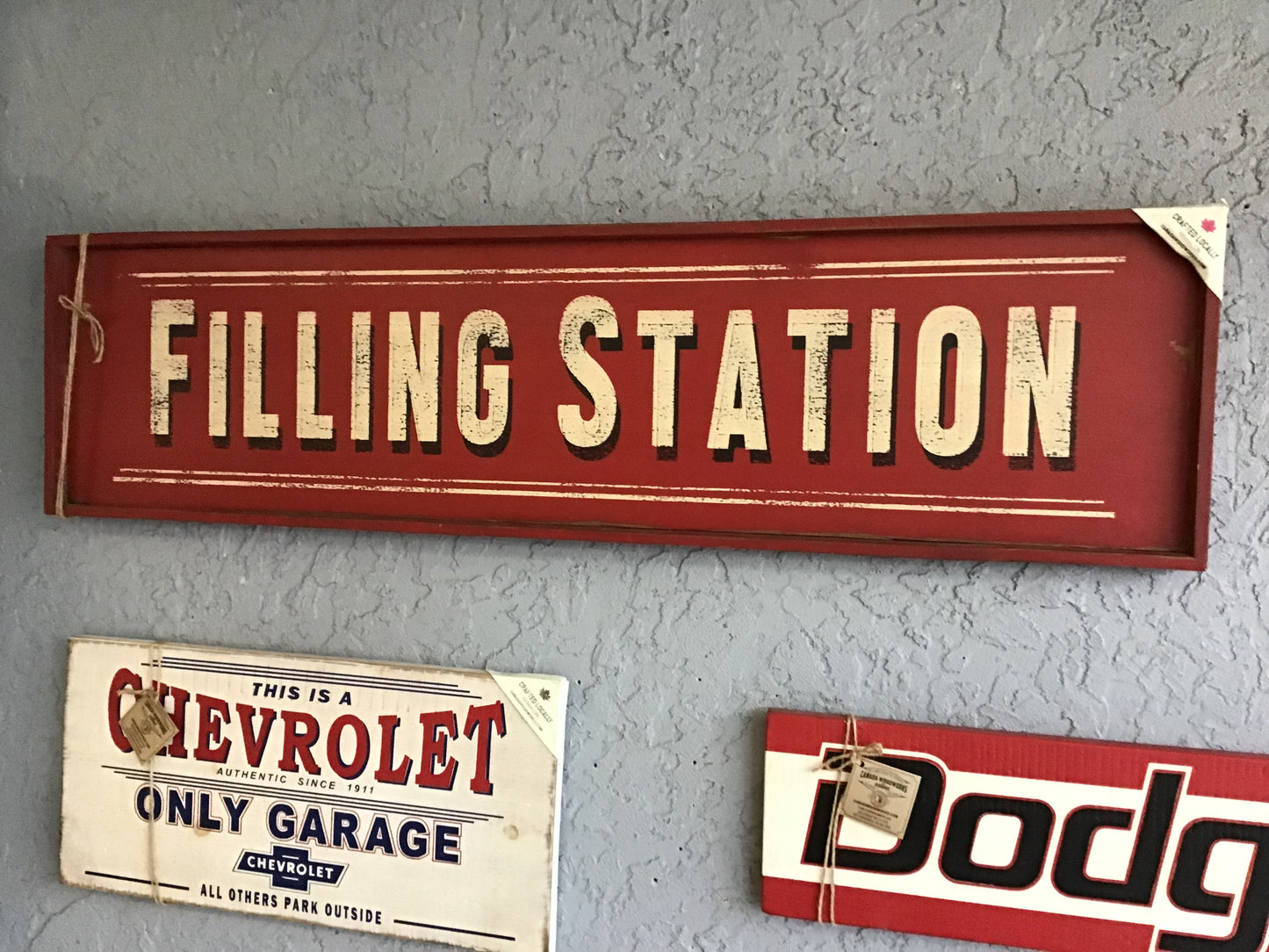 New! Filling Station Wooden Sign Art