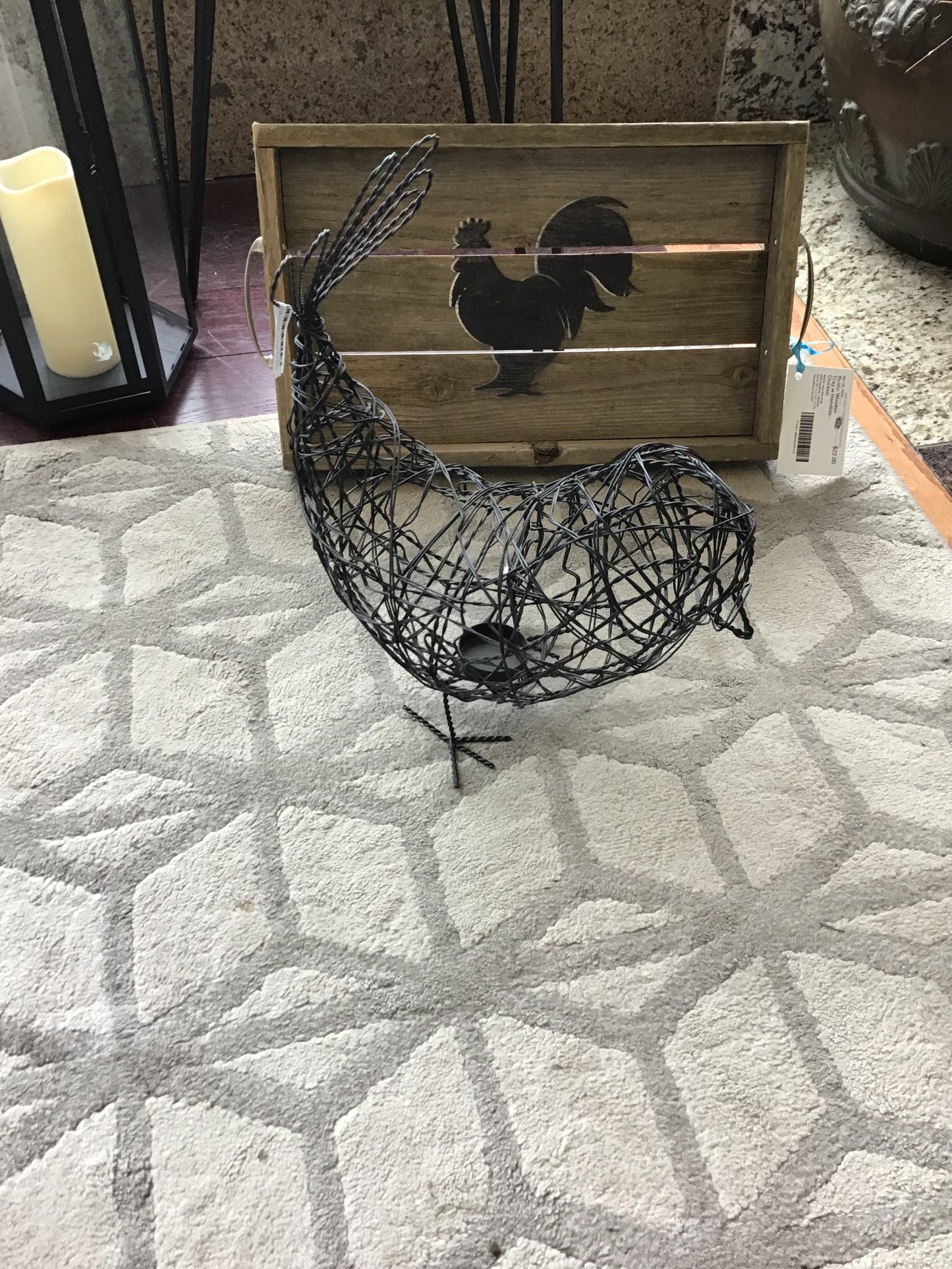 New! Wire Tealight Candle Holder- Bird