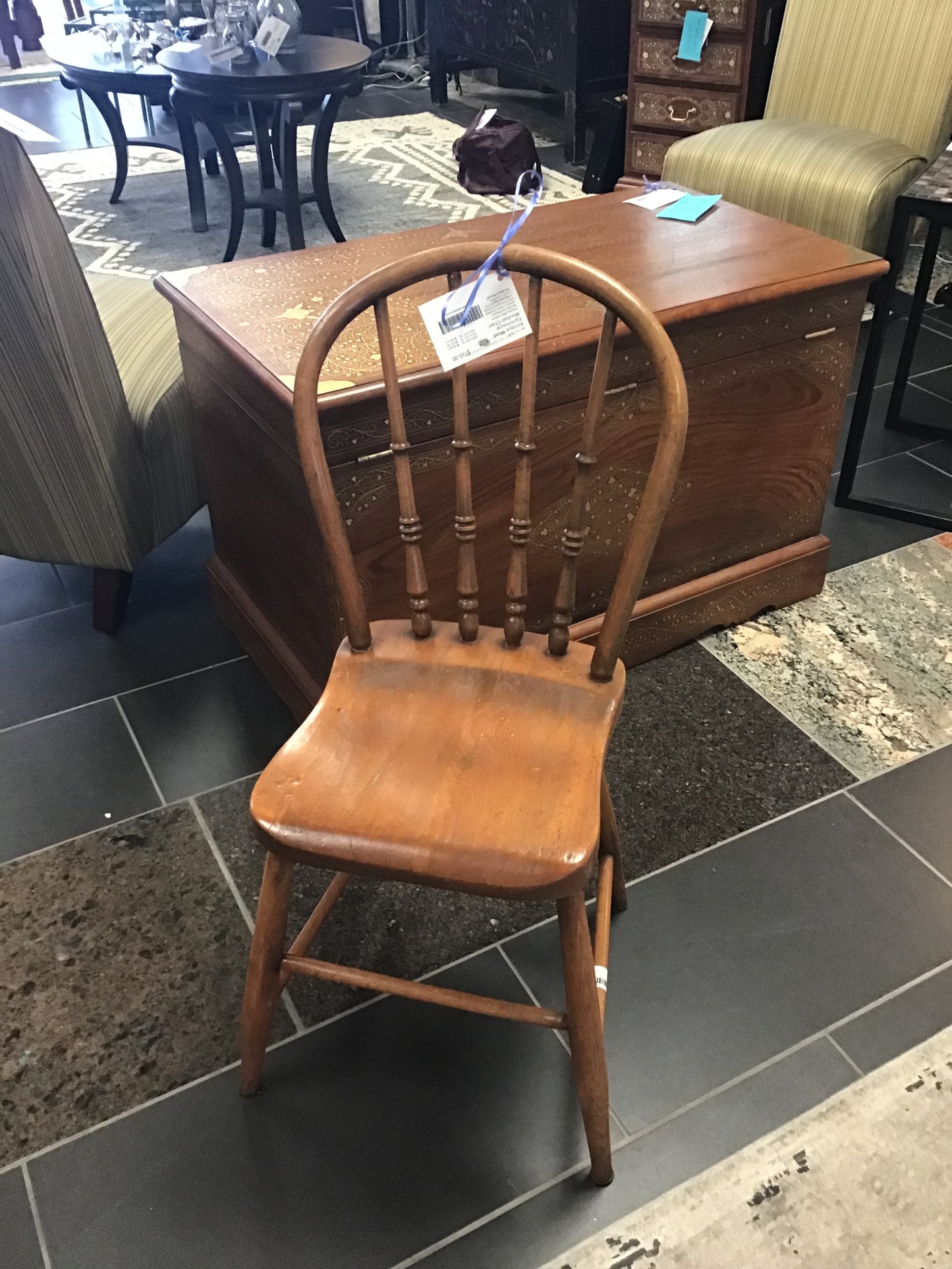 Antique Wood Farmhouse Windsor Chair