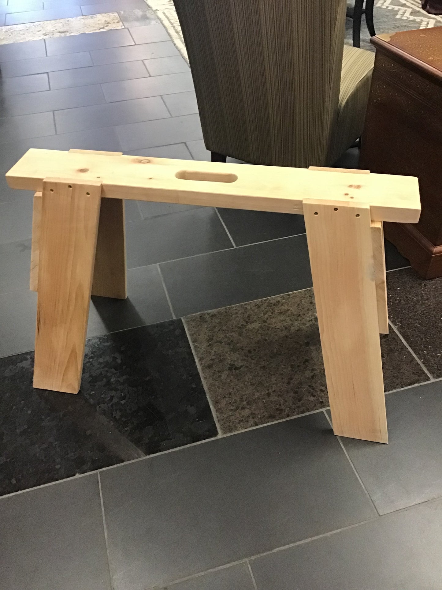 Solid Wood Sawhorse Table