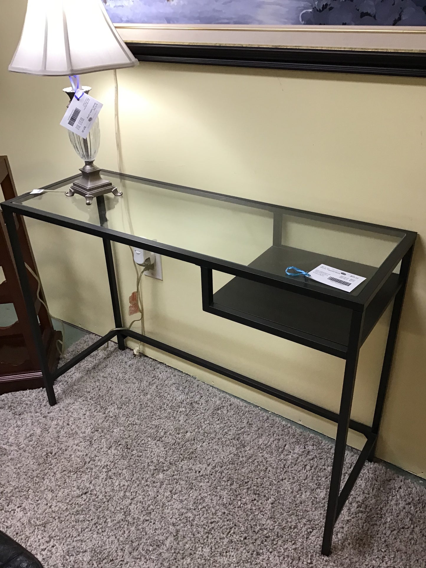 Glass Topped Desk