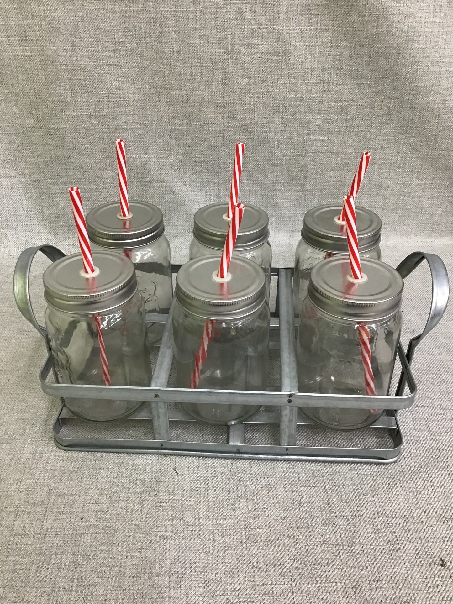 Jar Glass Set In Tray