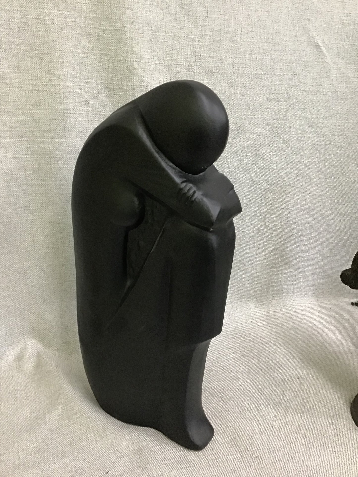 Black Ceramic Statue- Lady Resting