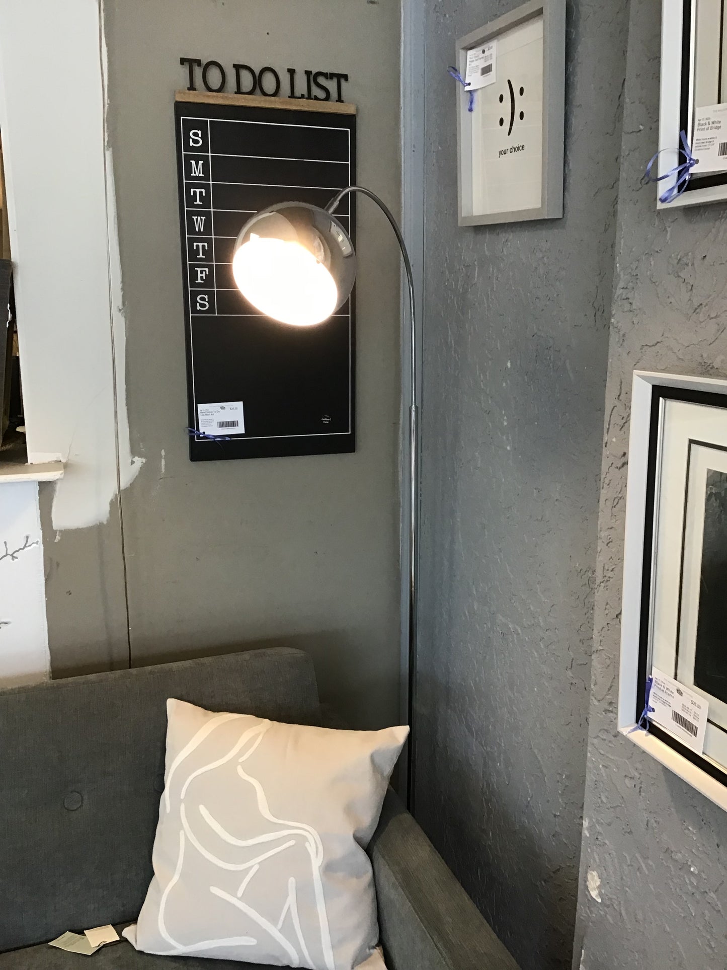 Modern Arched Floor Lamp- 64"h