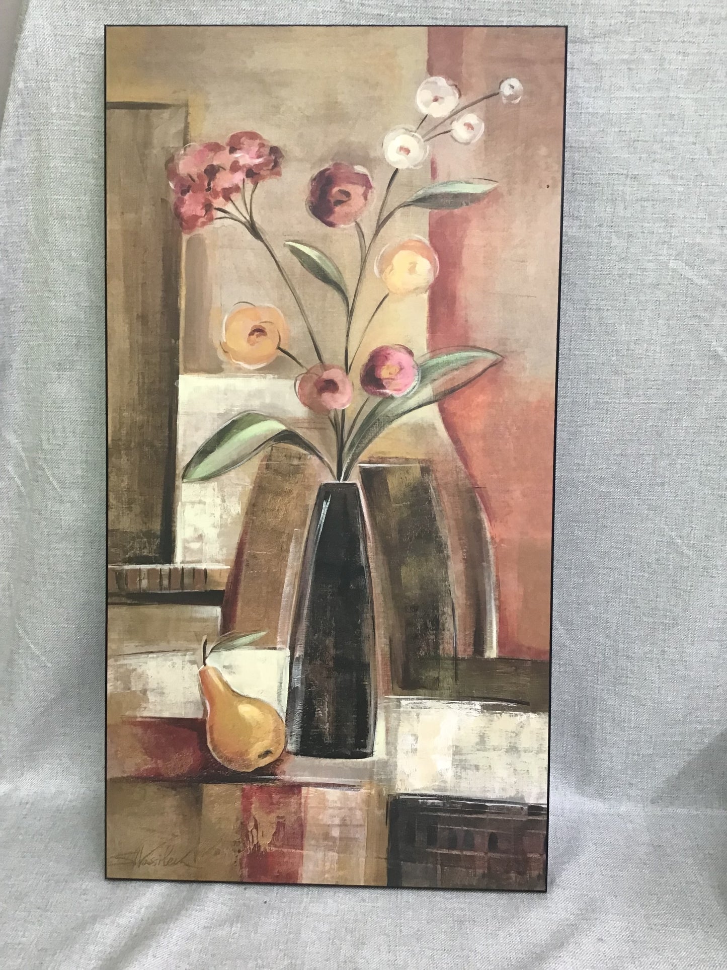 Vase With Flower & Fruit Canvas