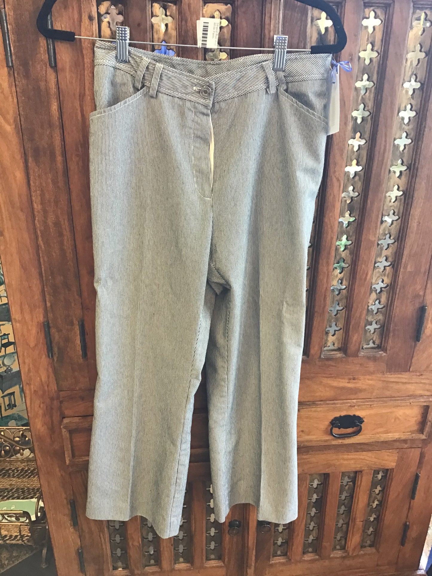 Striped Blue And White Pants
