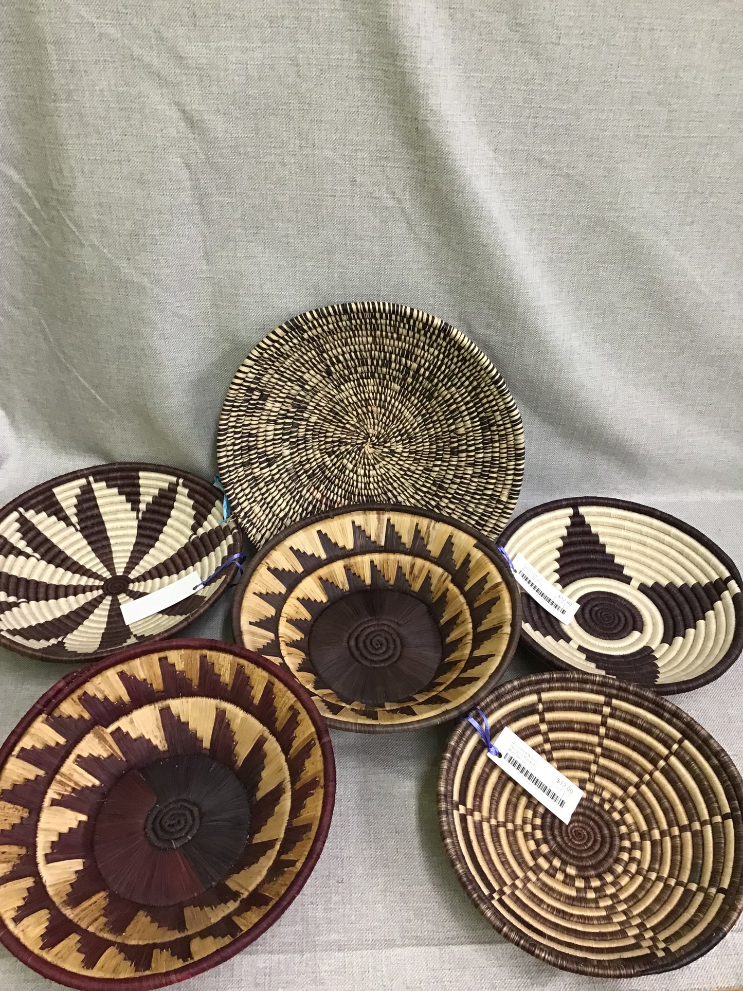 Assorted Woven Hanging Baskets Wall Decor-Each
