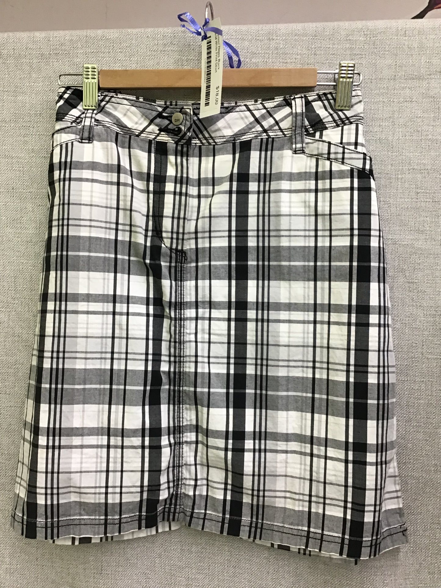 Denver Hayes Black and White Print Skort