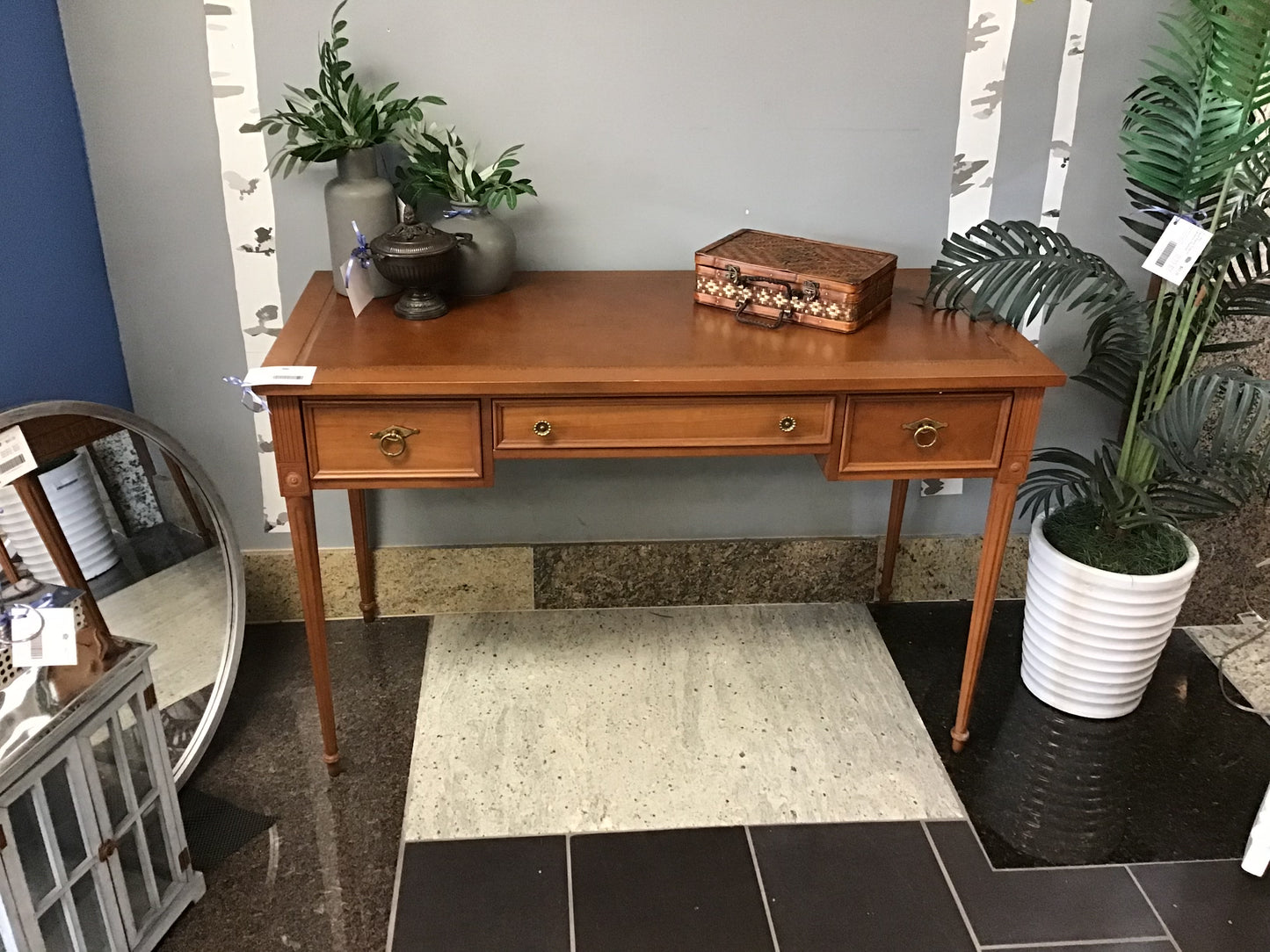 Leather Topped Wooden Desk
