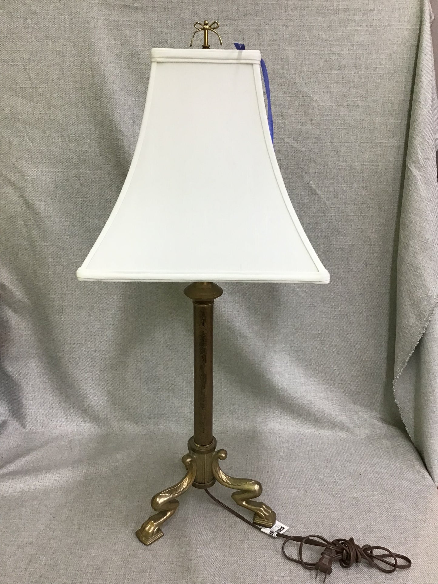 Brass Tone Metal Buffet Lamp- 31"h