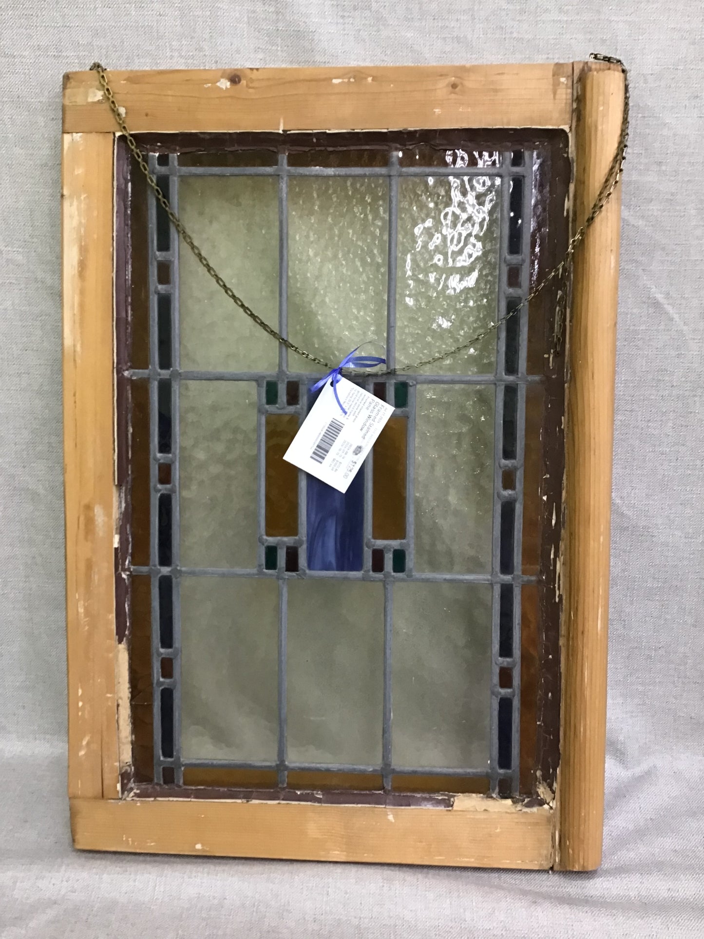 Framed Stained Glass Window Pane