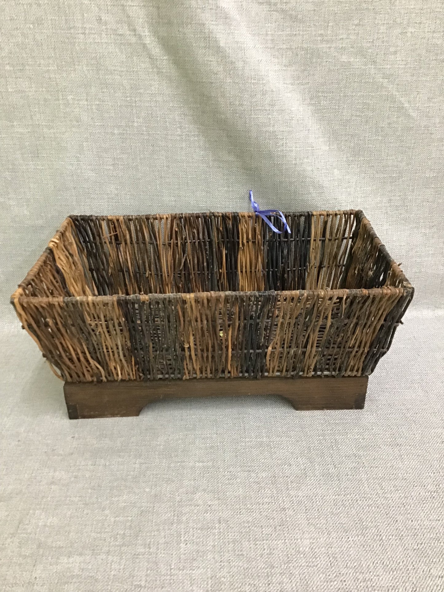 Dark Wicker Planter