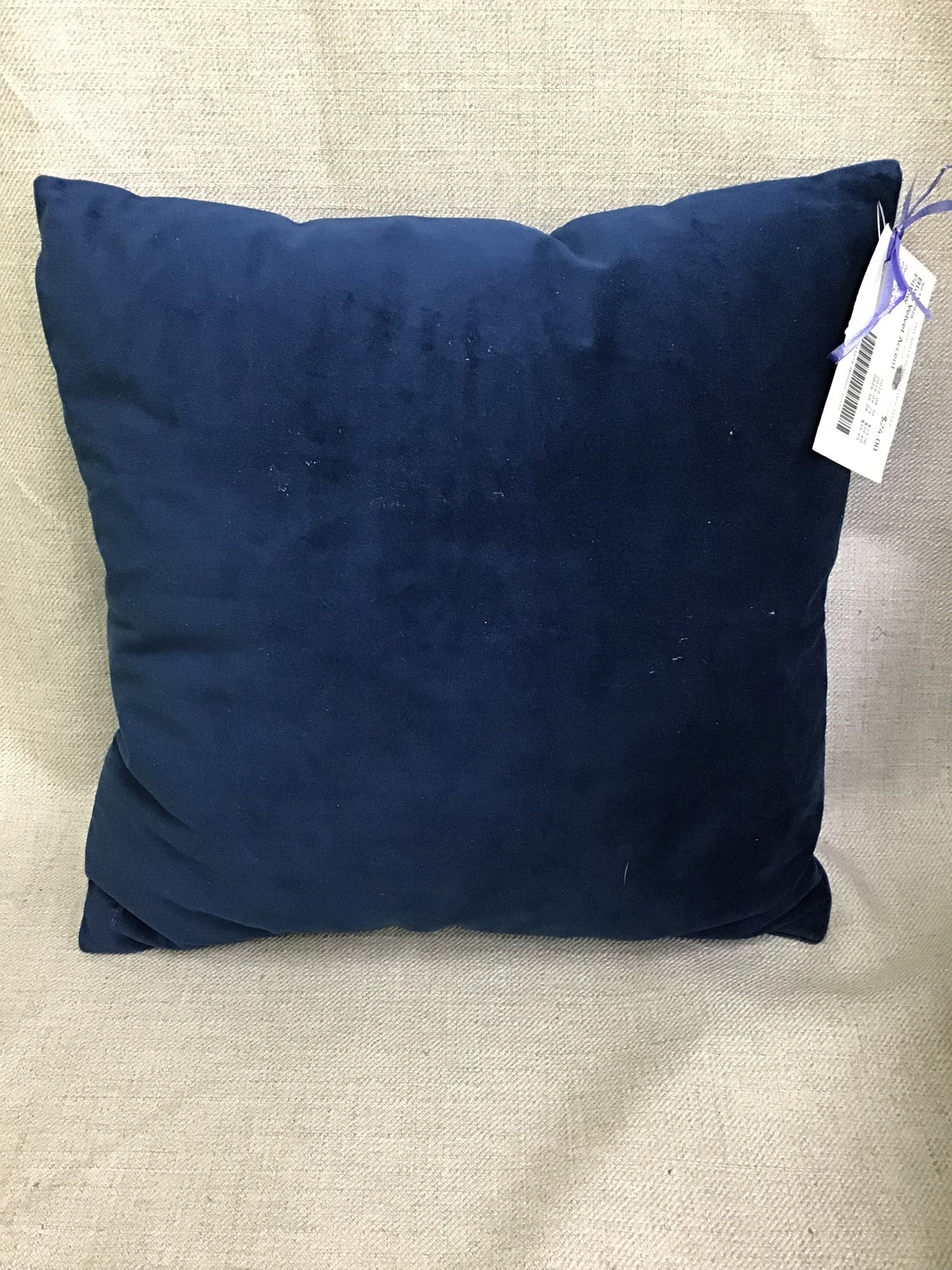 Blue Velvet Accent Pillow