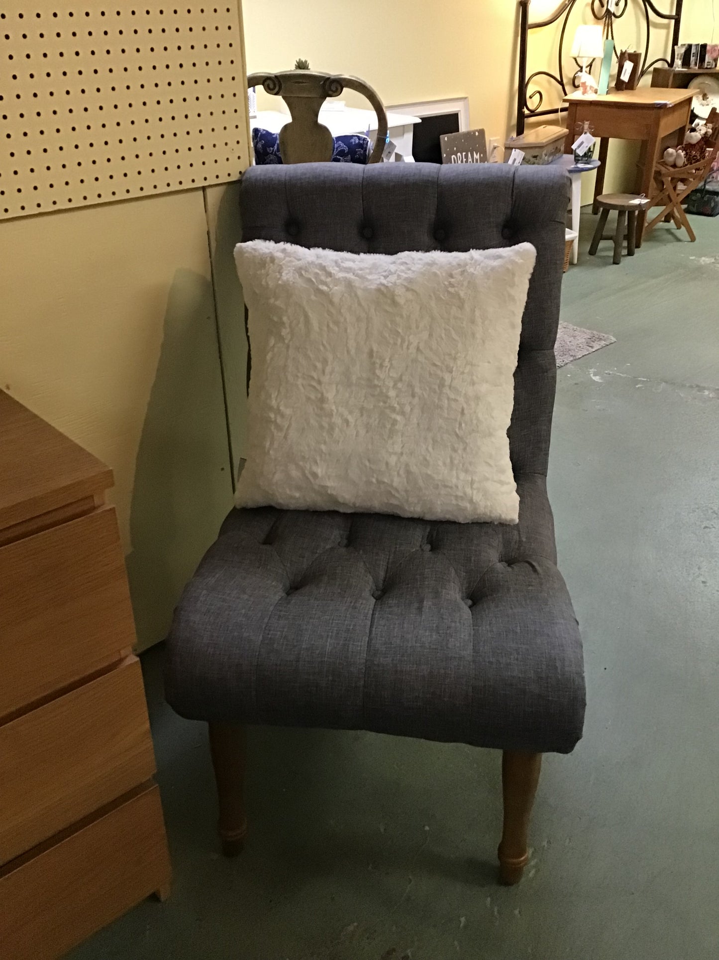 Alton Furniture Group Grey Tufted Dining Chair