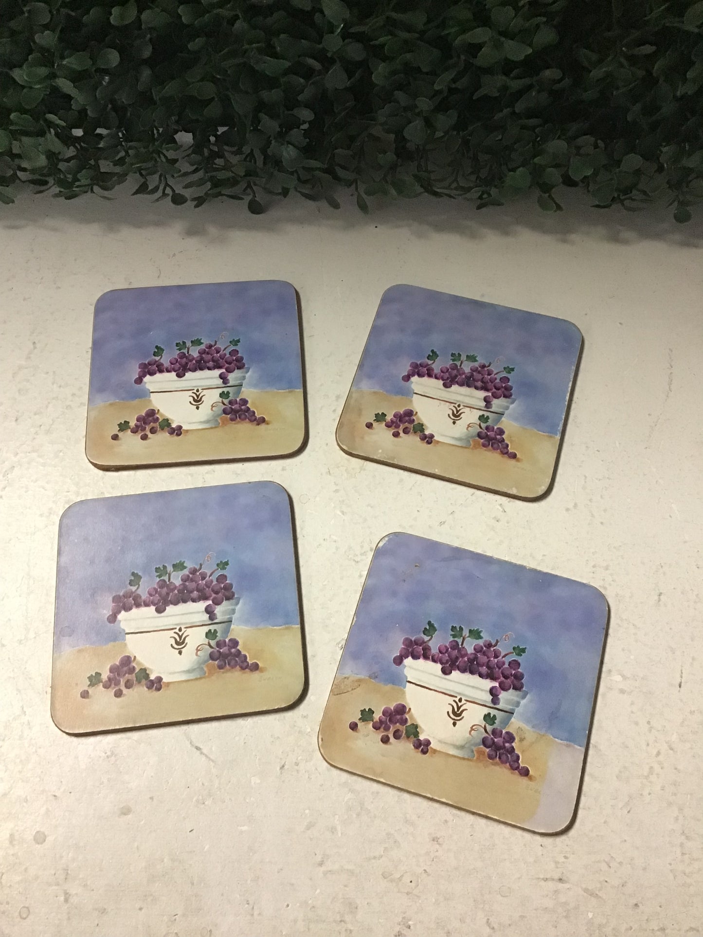 Vintage Pimpernel Grape Coasters