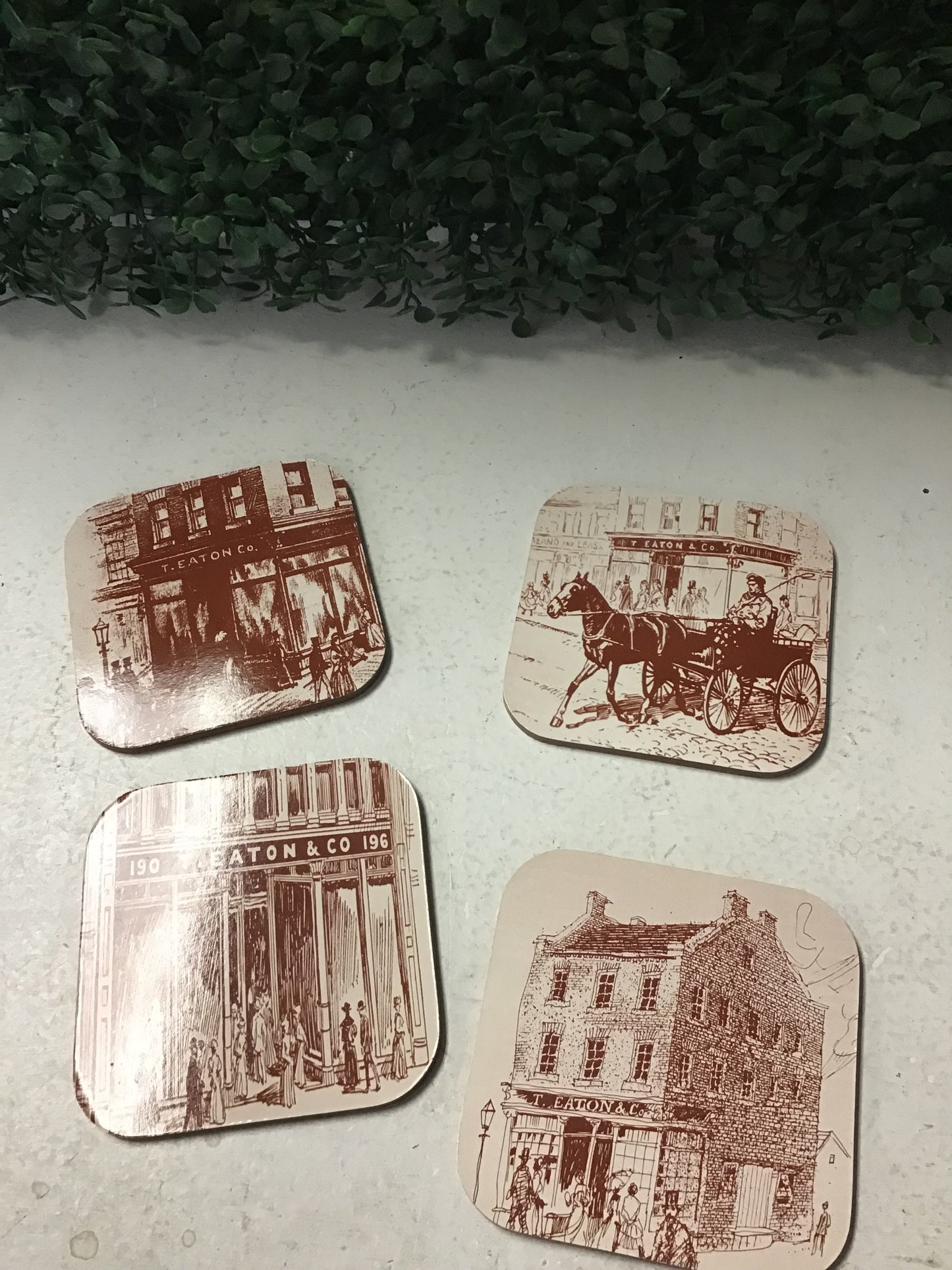 Set Of 4 Vintage Coasters