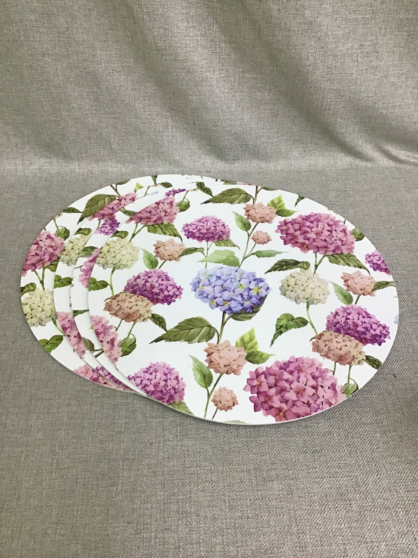 Round Hydrangea Placemats (4)
