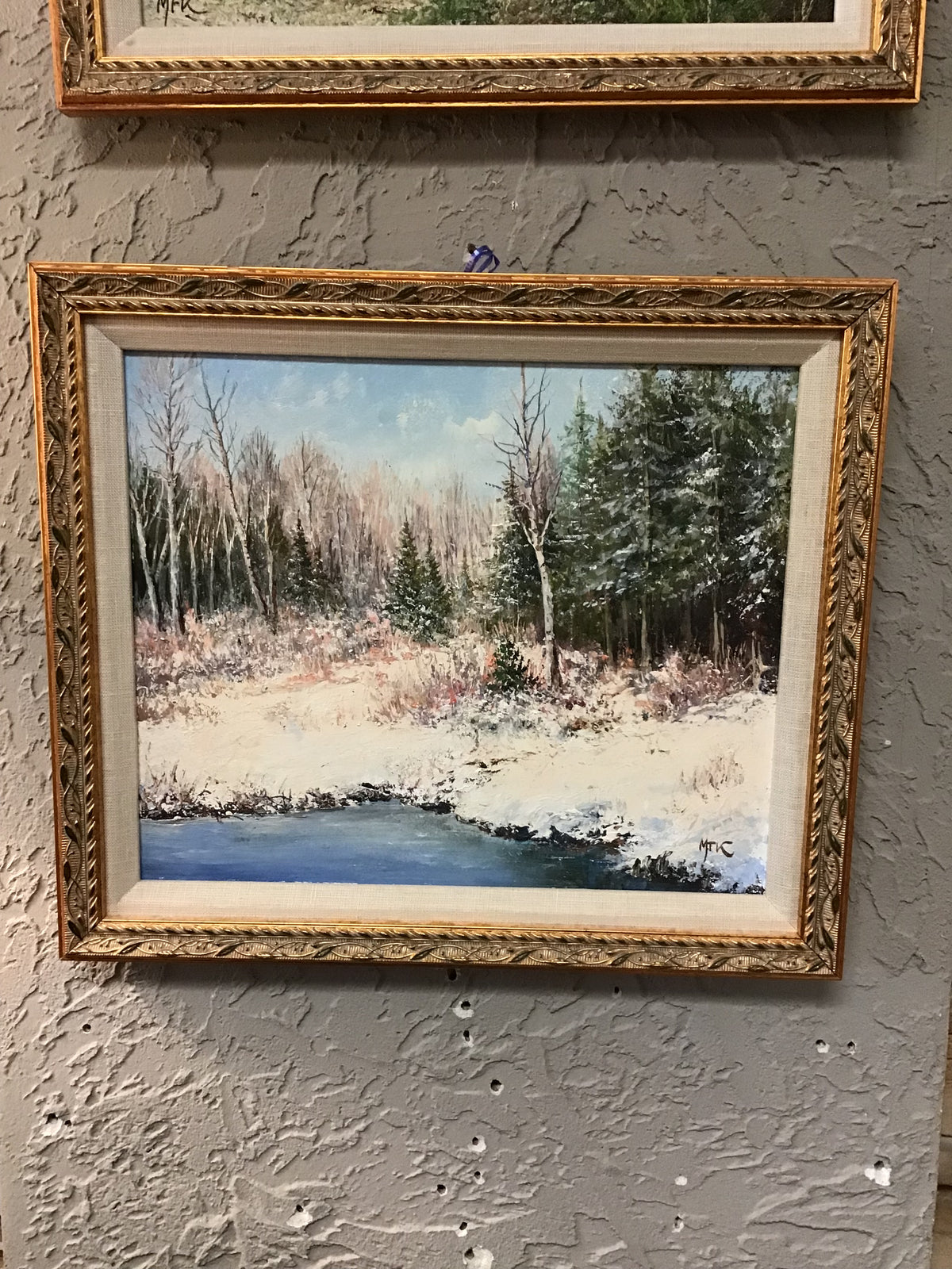 Hand Painted MF Kousall Art 'The Yearly Snow'