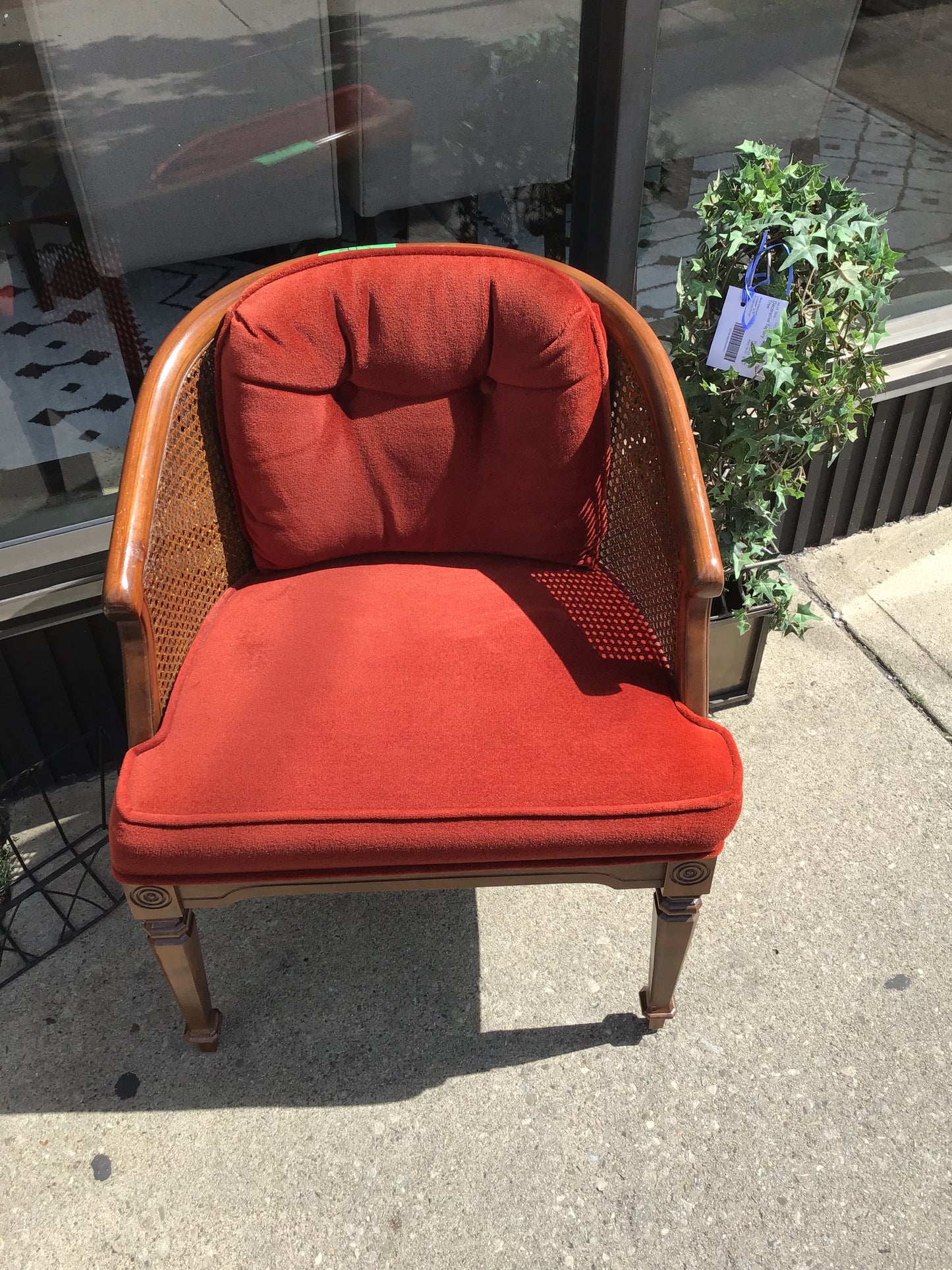 Burgundy Upholstered Accent Chair