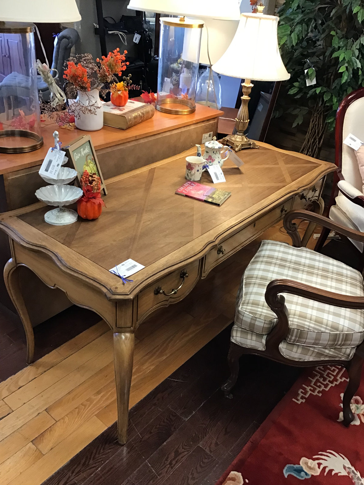 French Provincial Louis XV Style Wood Desk