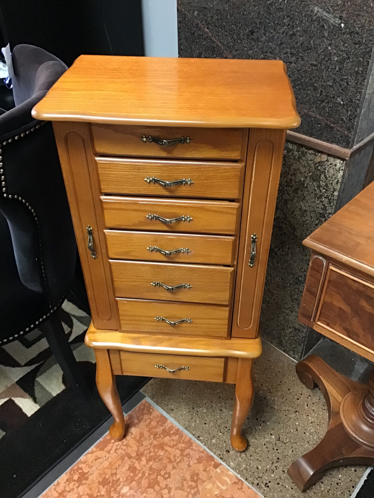 Natural Wood Jewelry Cabinet