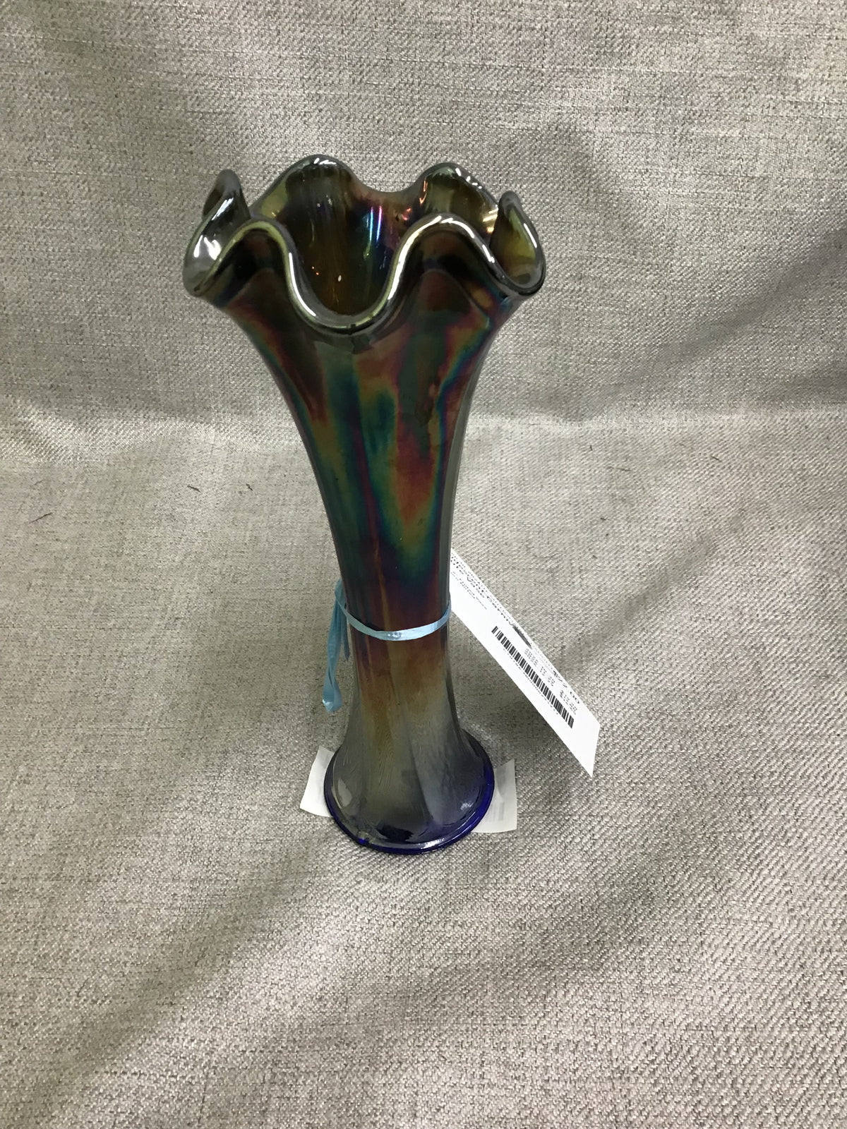 Iridescent Carnival Flute Vase