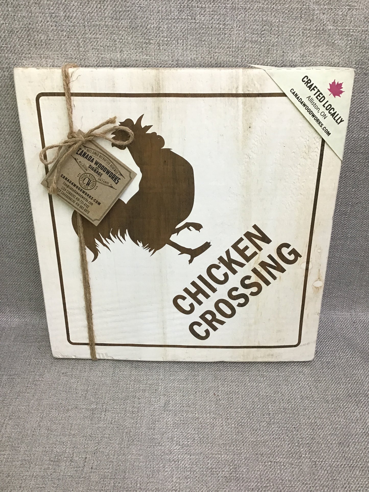 New! Vintage Style Wood Sign- Chicken Crossing