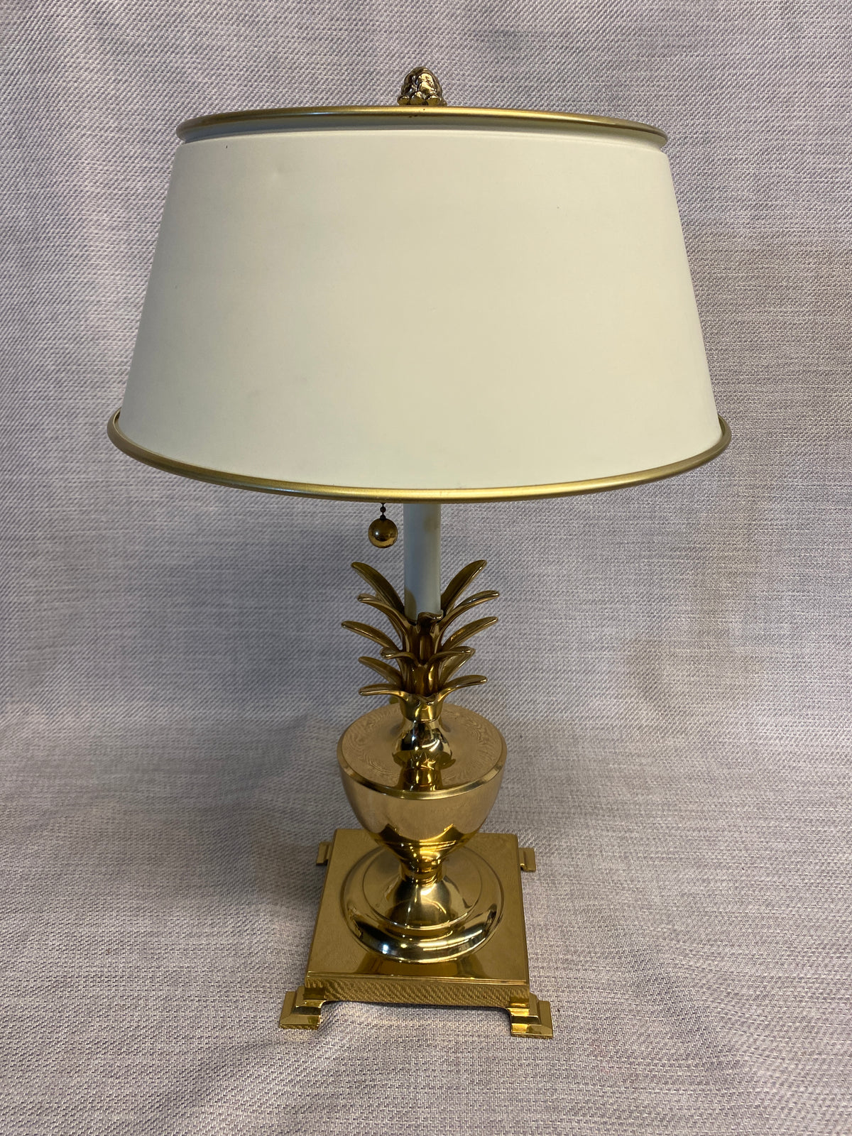 Brass 2 Light Lamp - Pineapple