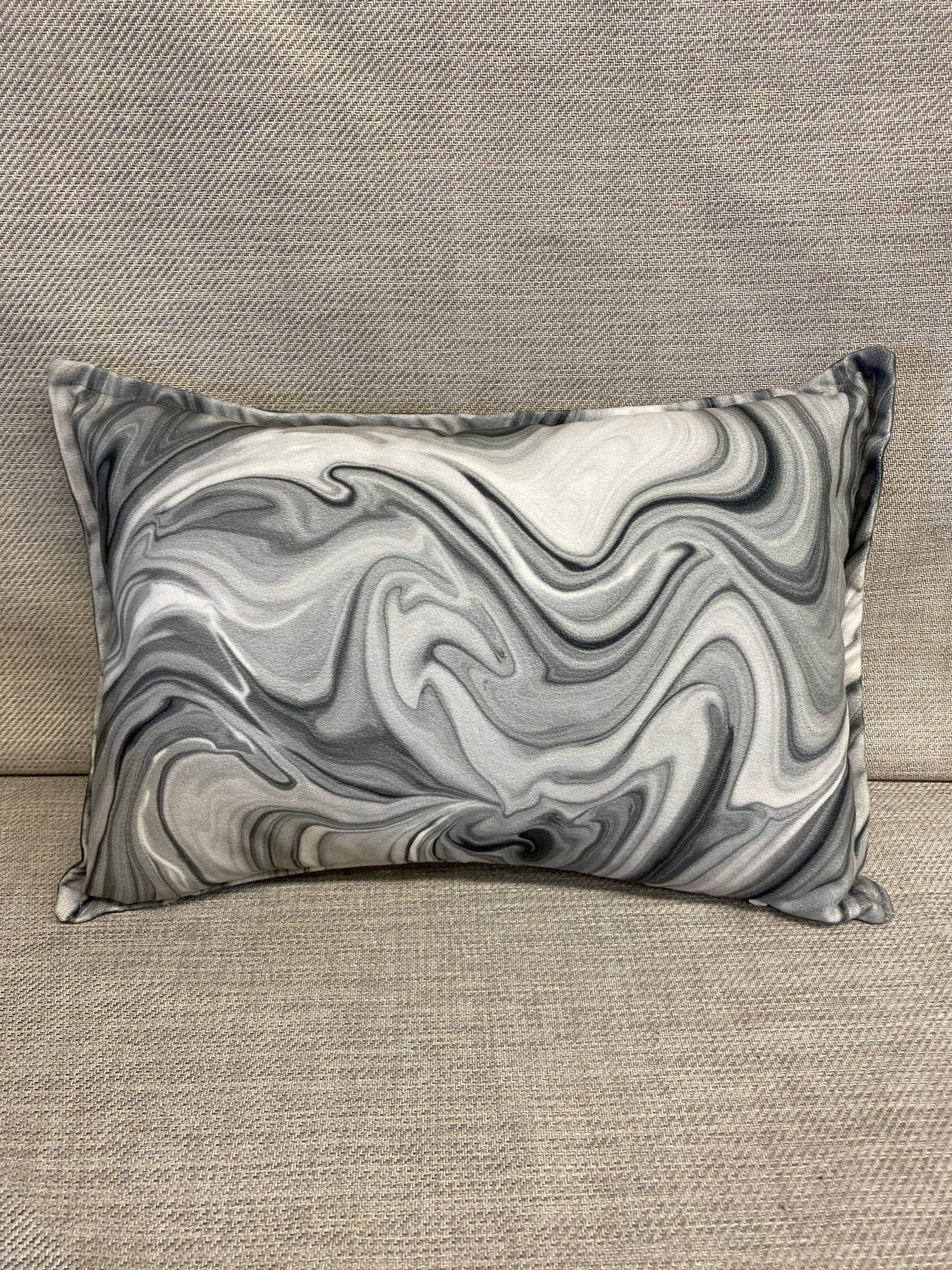 Lumbar Cushion - Grey Velvet