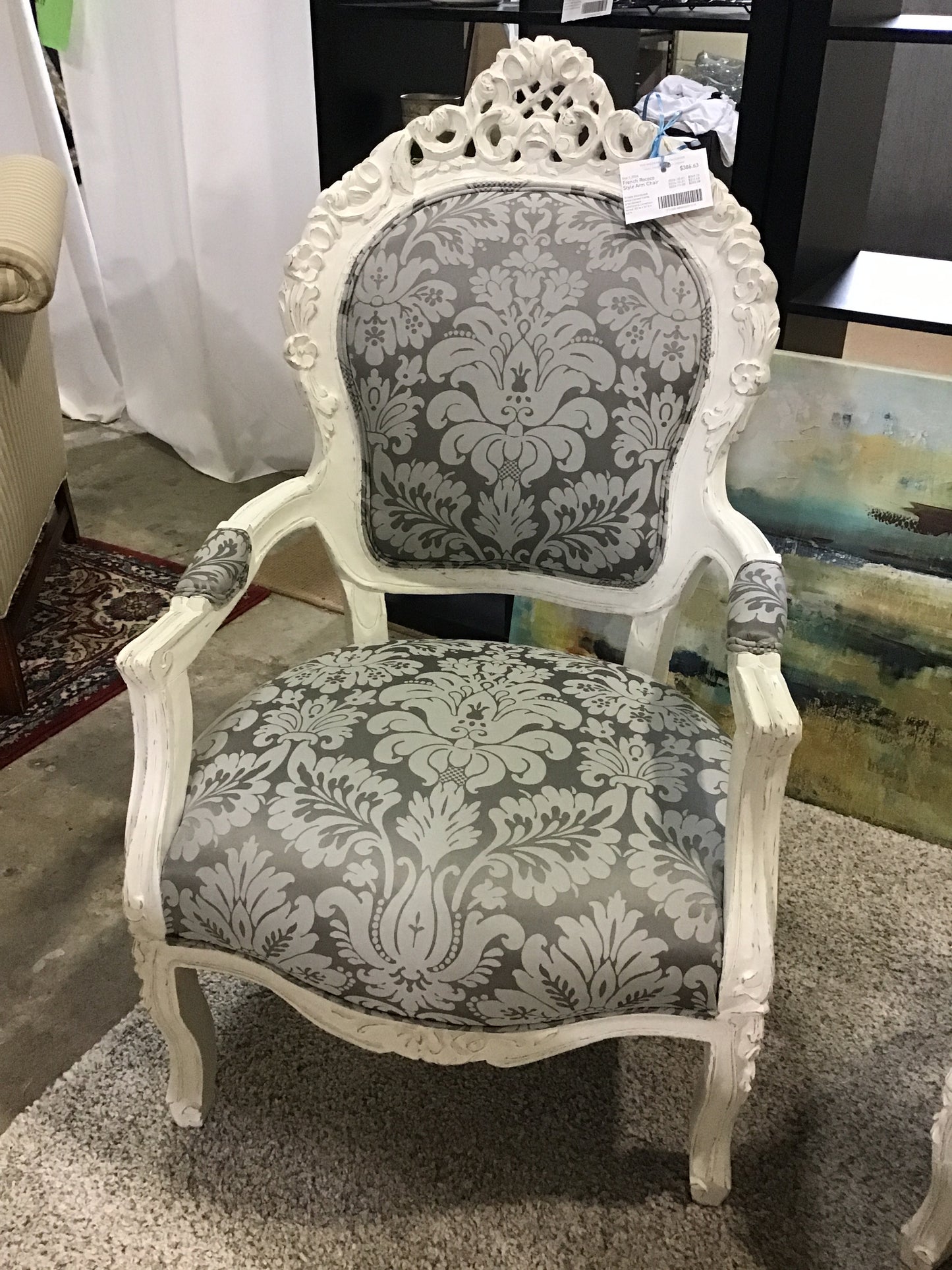 French Rococo Style Arm Chair