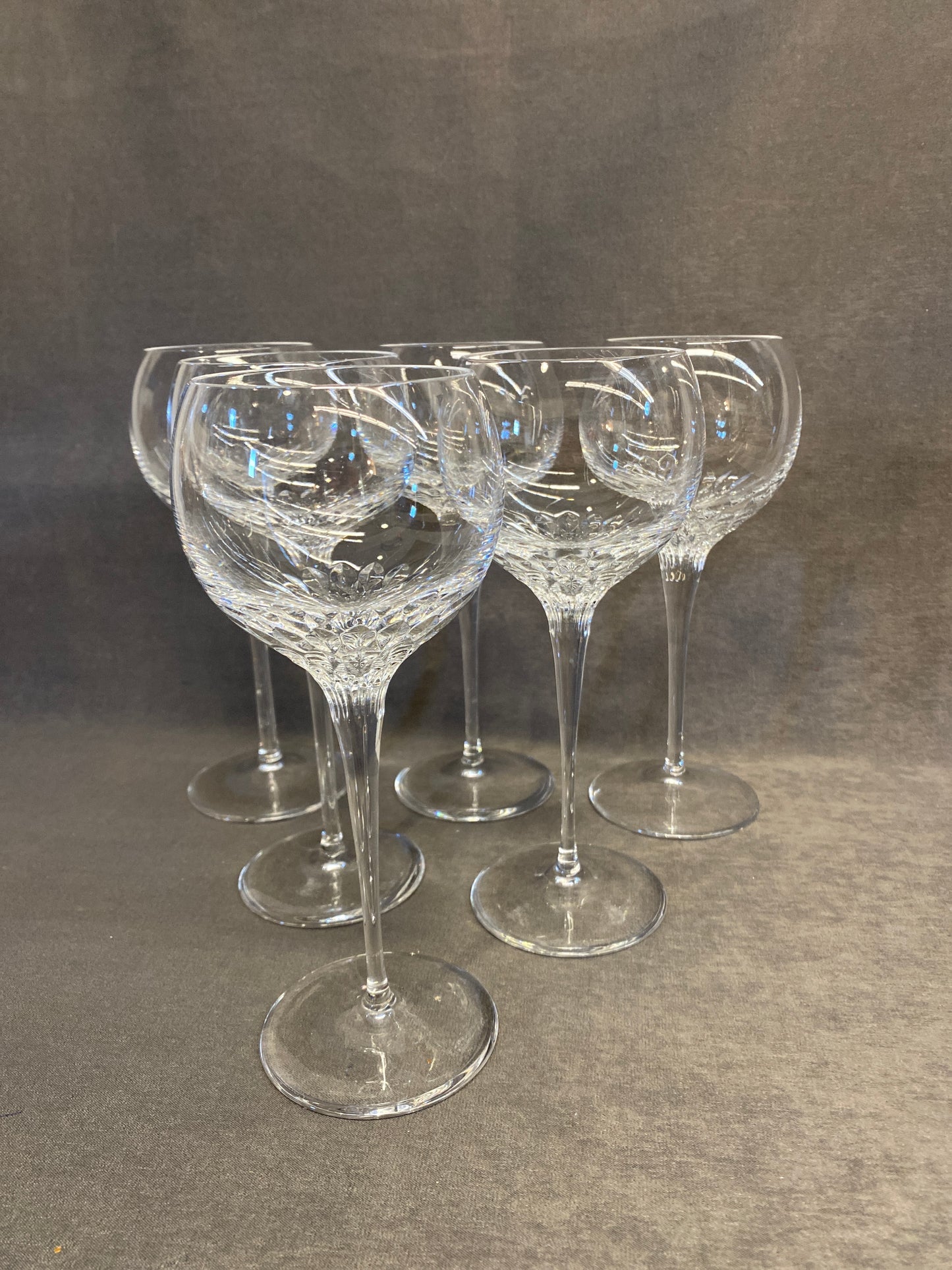 Set 6 Atlantis "Mykonos" Crystal Wine Goblet