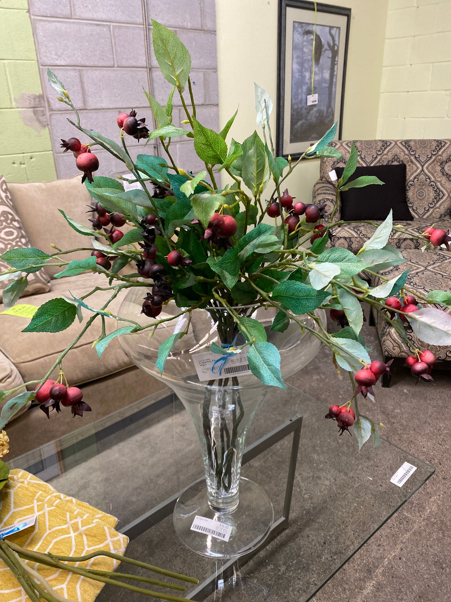 6 Stems Faux Rose Hips