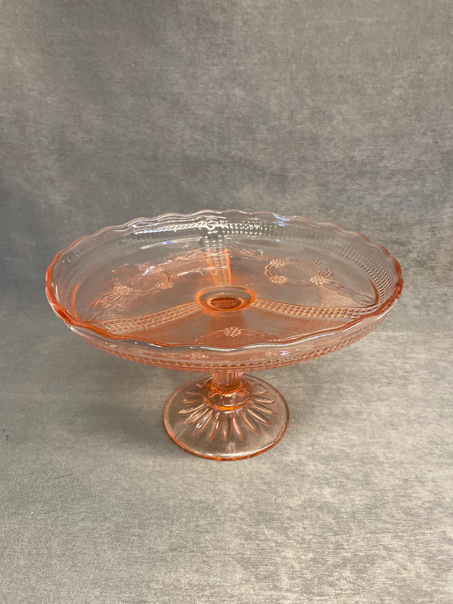Zabkowice Glass Cake Stand - Wreath