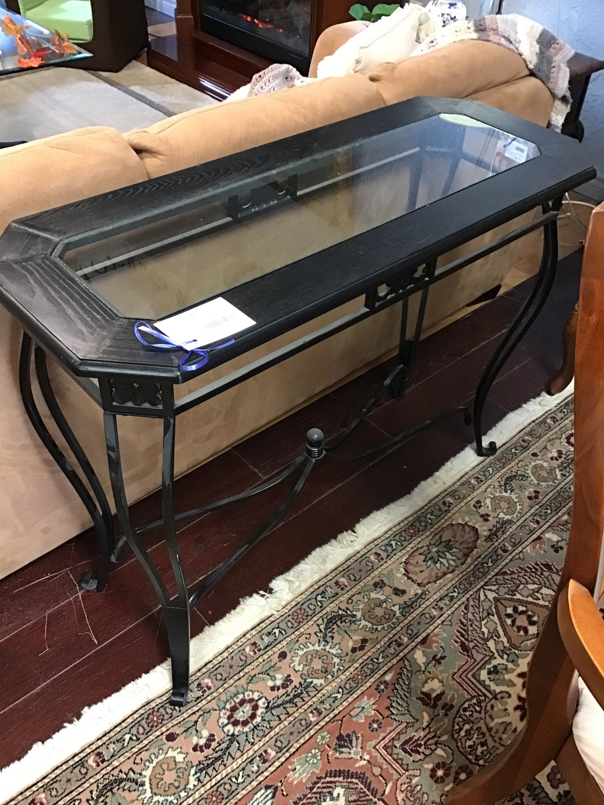 Wood & Glass Hall Table