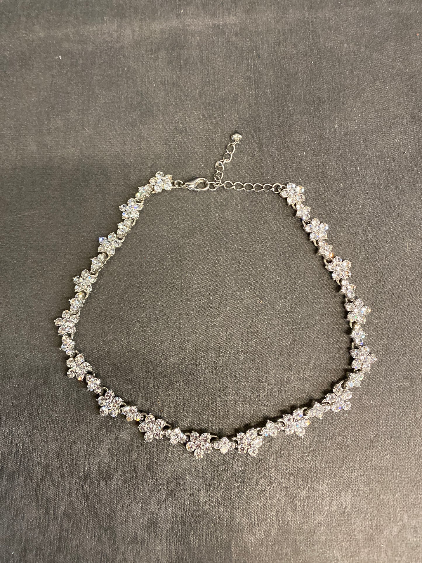 Rhinstone Necklace - Floral