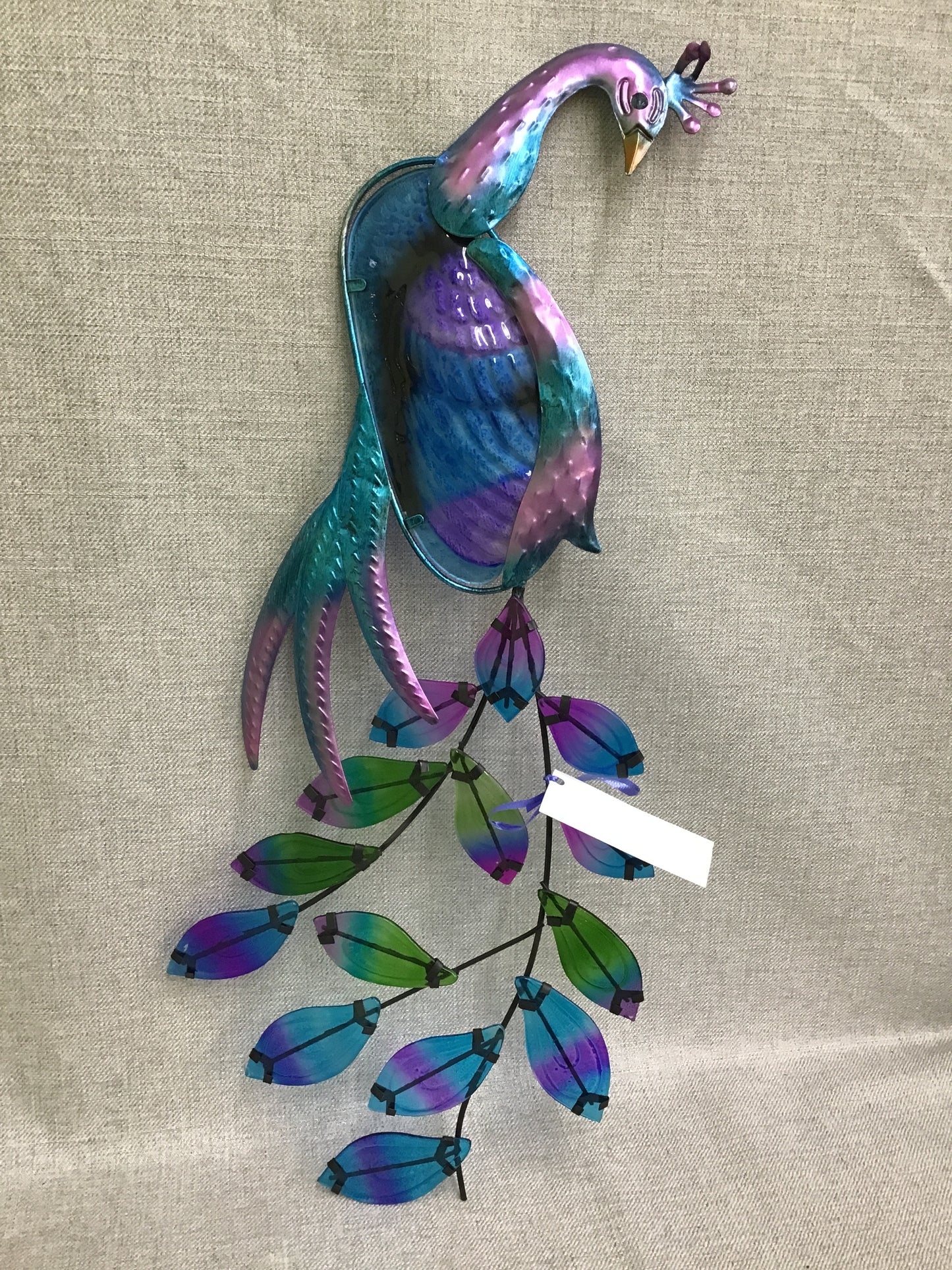 Metal Decorative Peacock- 25"W