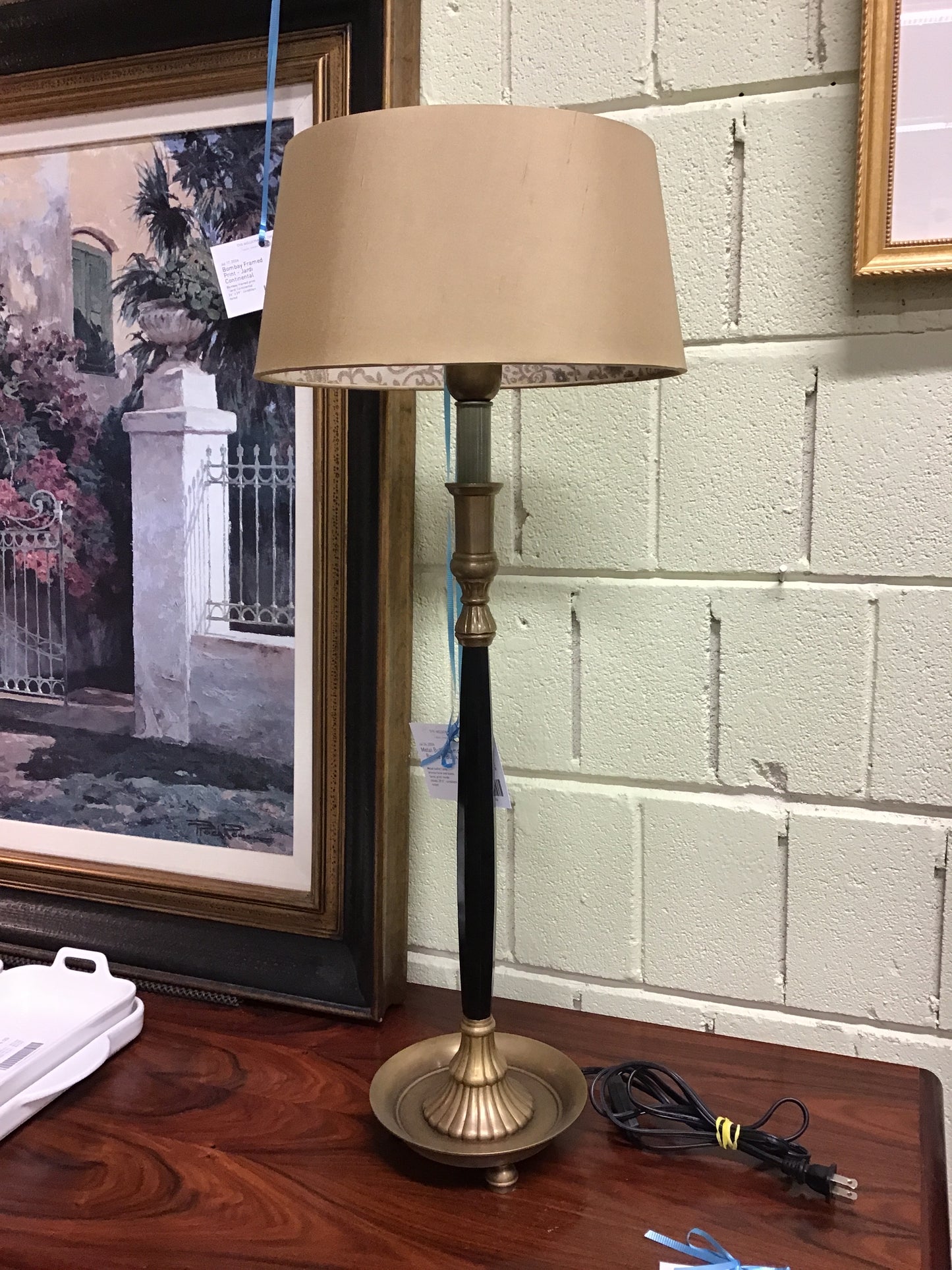 Metal Buffet Lamp - Bronze & Black