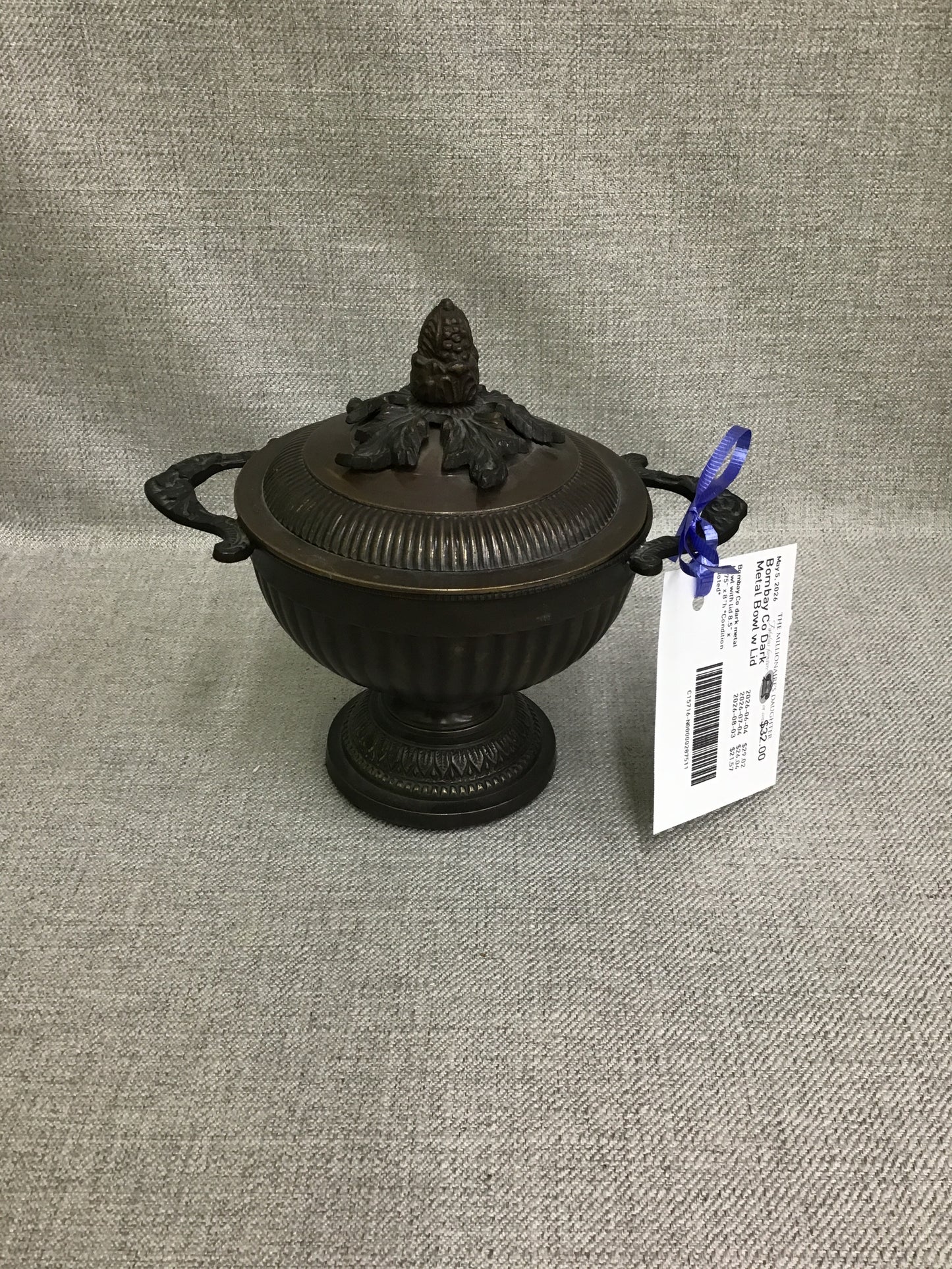 Bombay Co Dark Metal Bowl w Lid