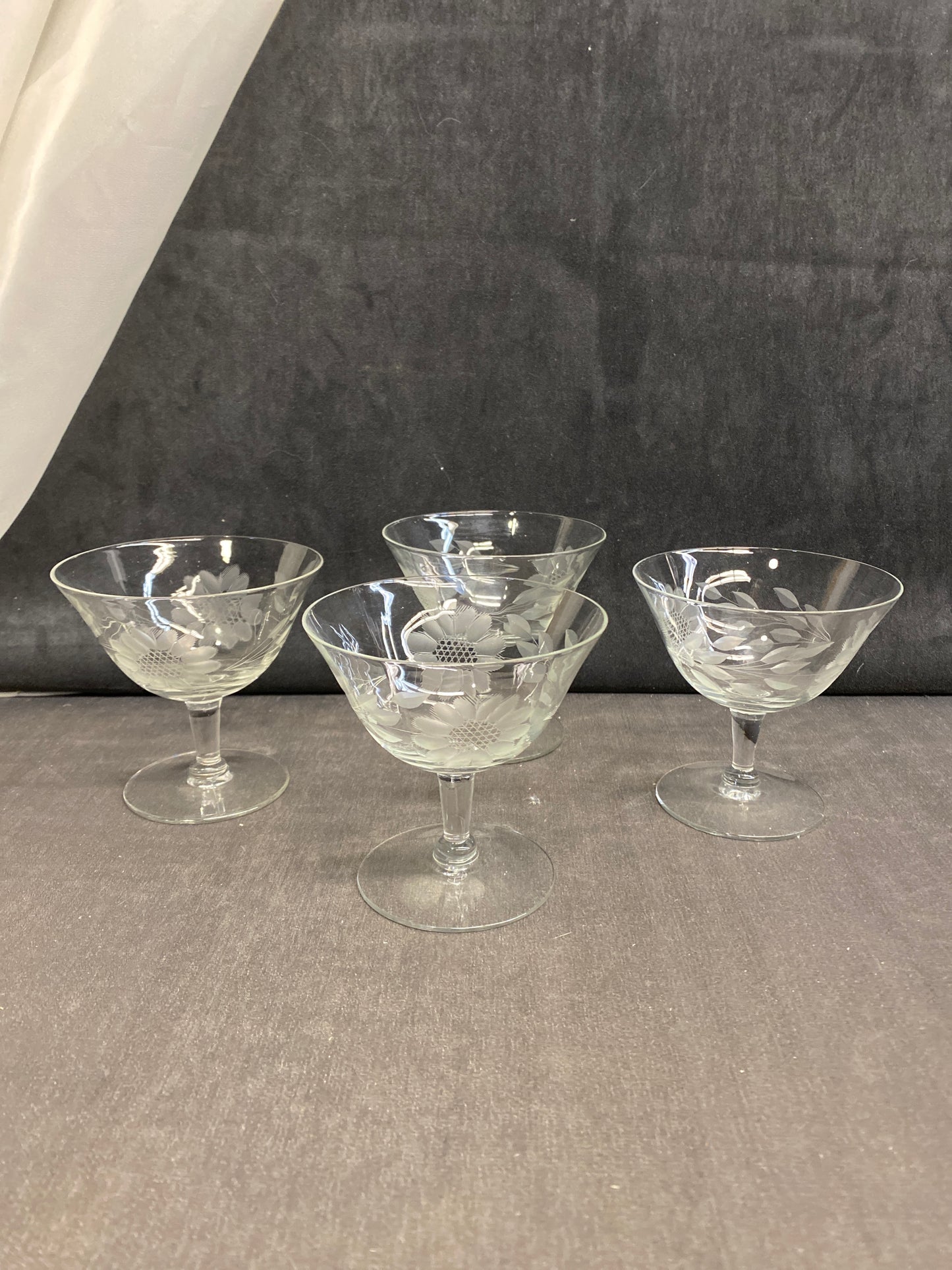 Set 4 Hughes Cornflower Sorbet Glasses