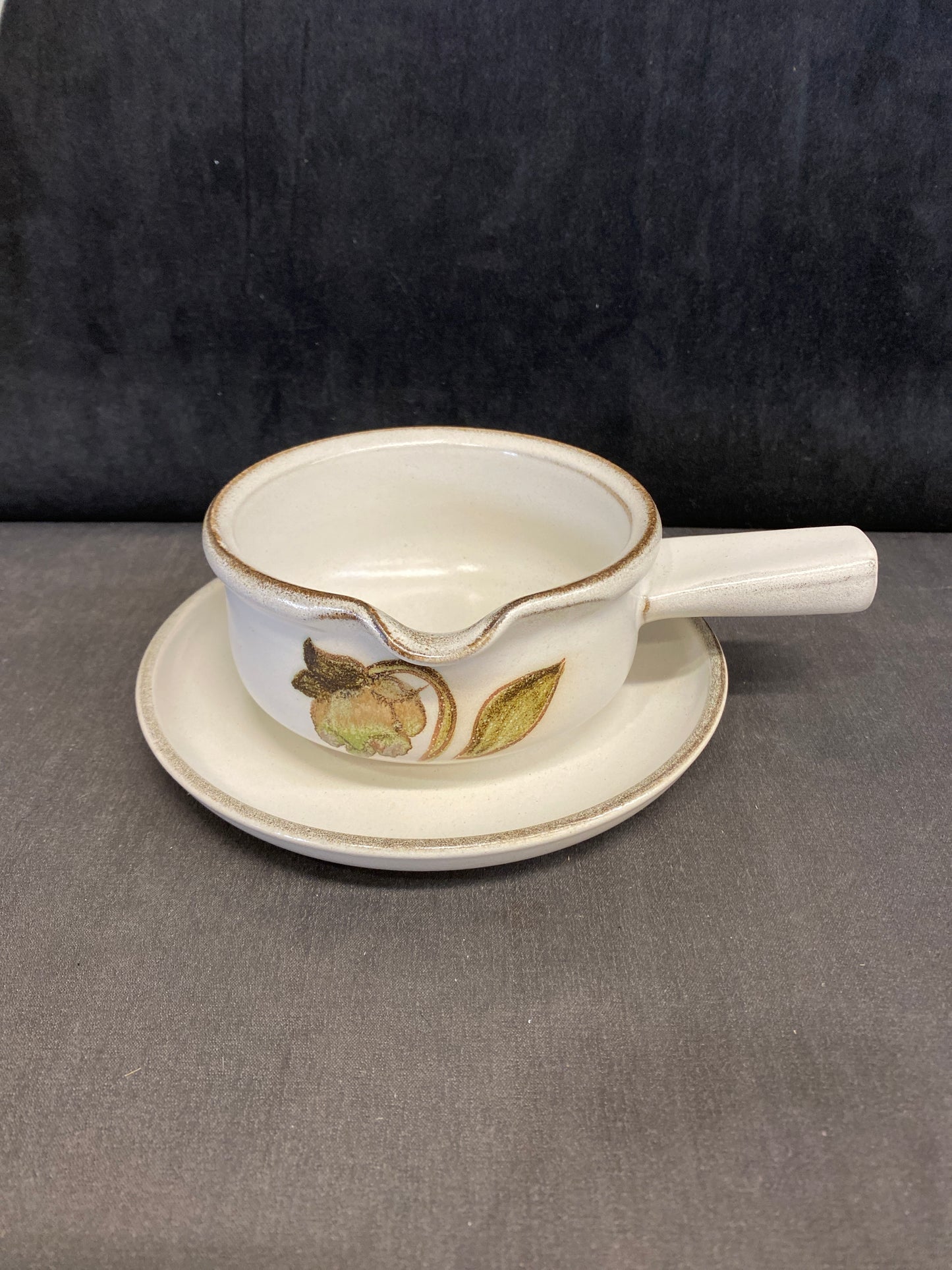 Denby "Troubadour" Gravy Boat & Underplate