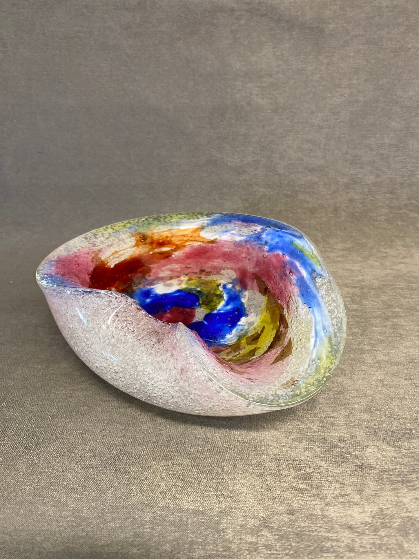 Art Glass Bowl - Blue & White