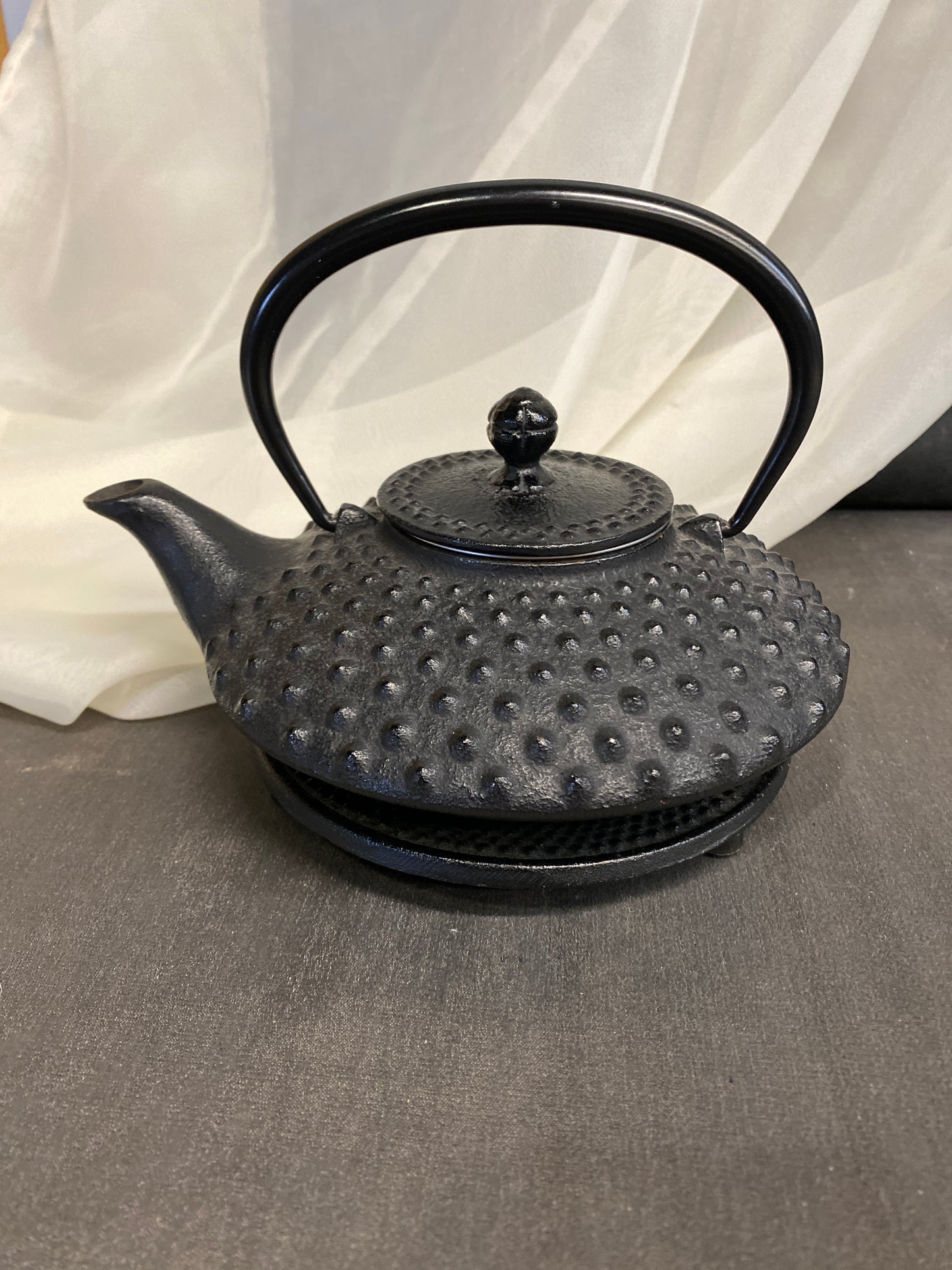 2PC Japanese Tetsubin Iron Teapot - Black